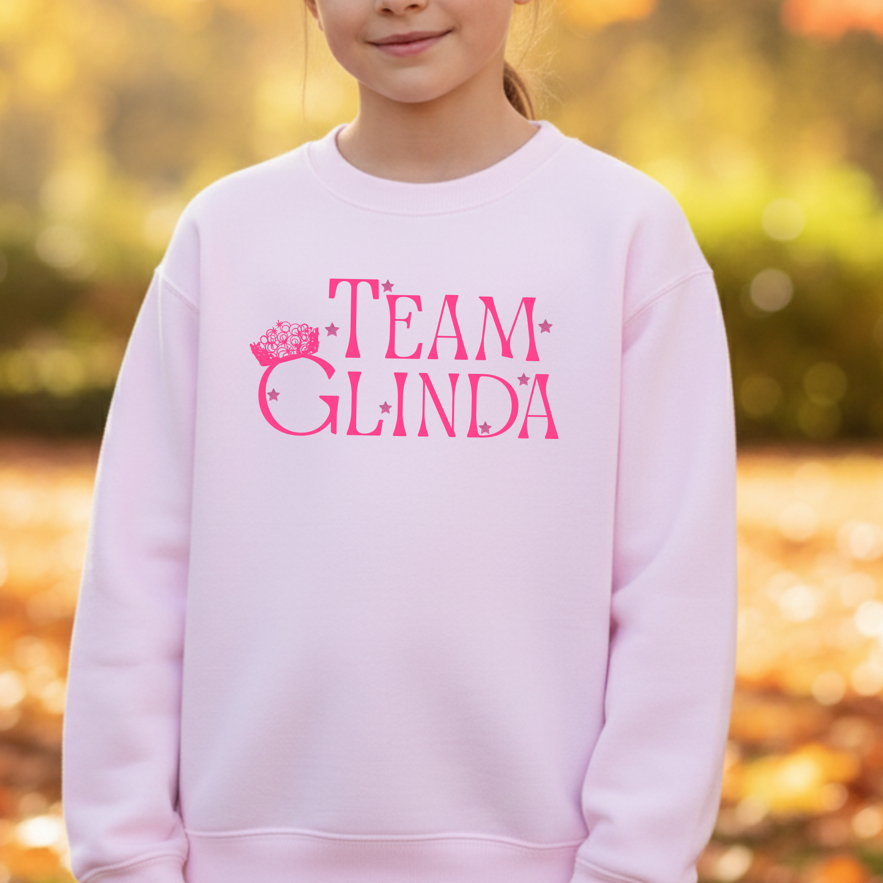 Team Glinda - Wicked Inspired Pink Kid's Sweatshirt
