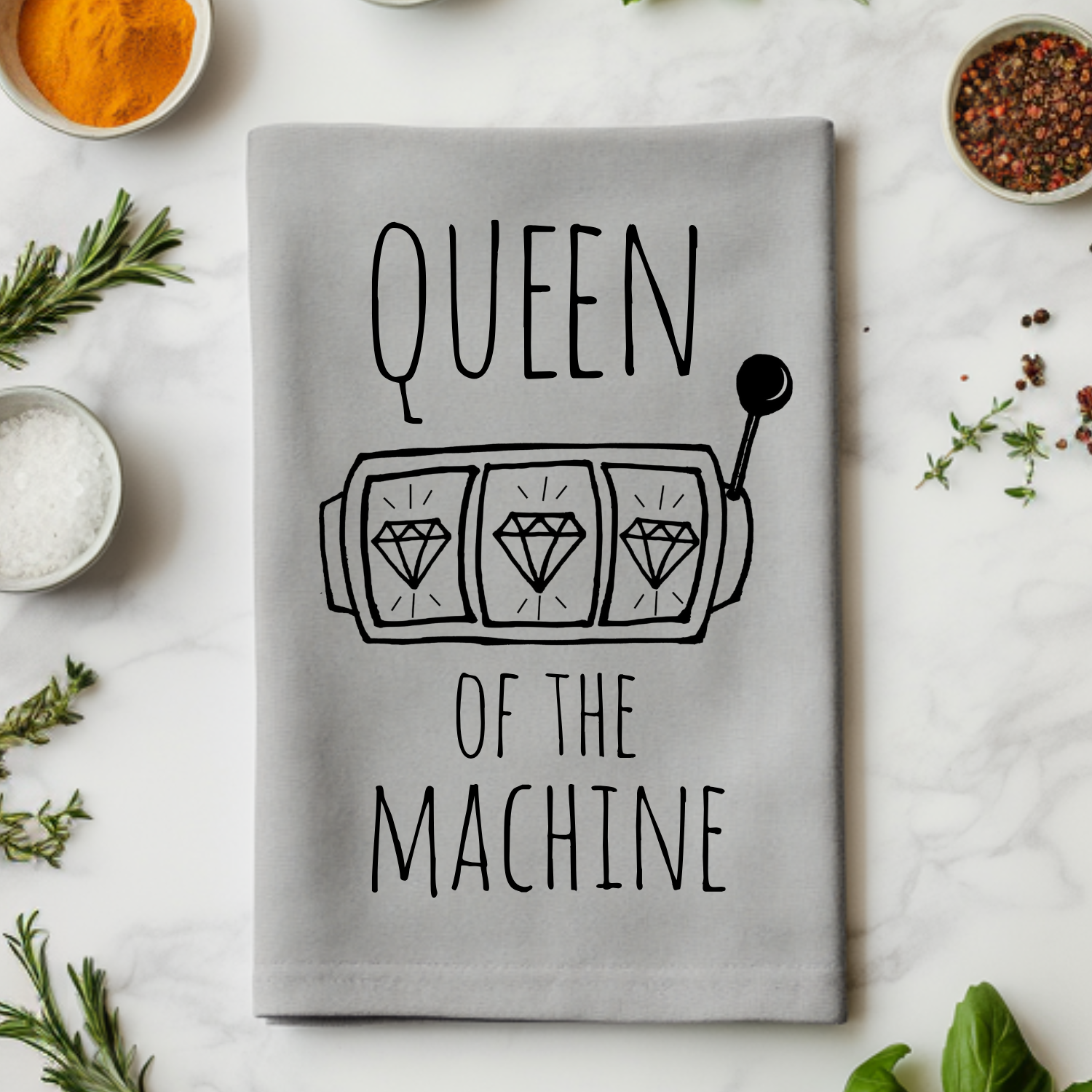 Queen Of The Machine Kitchen Towel
