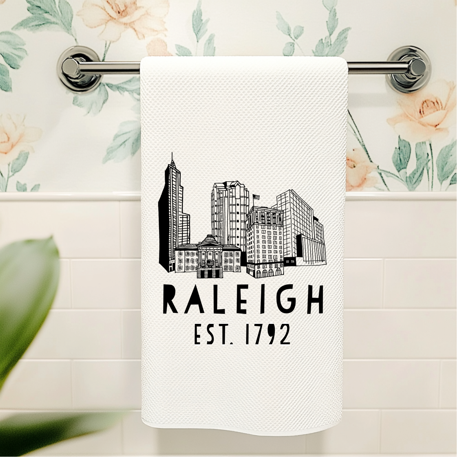 Raleigh Skyline Kitchen Towel