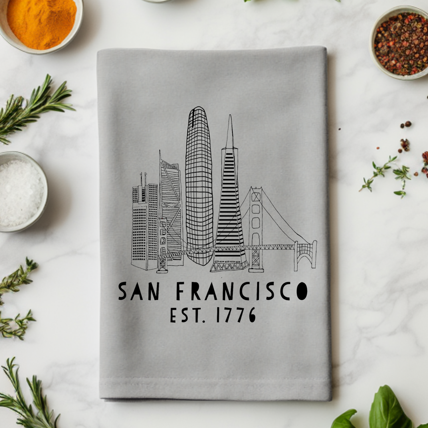 San Francisco Skyline - Kitchen Towel