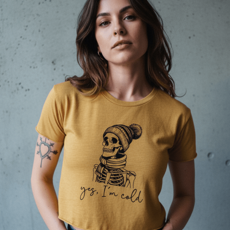 Yes, I'm Cold - Women's Crop Tee