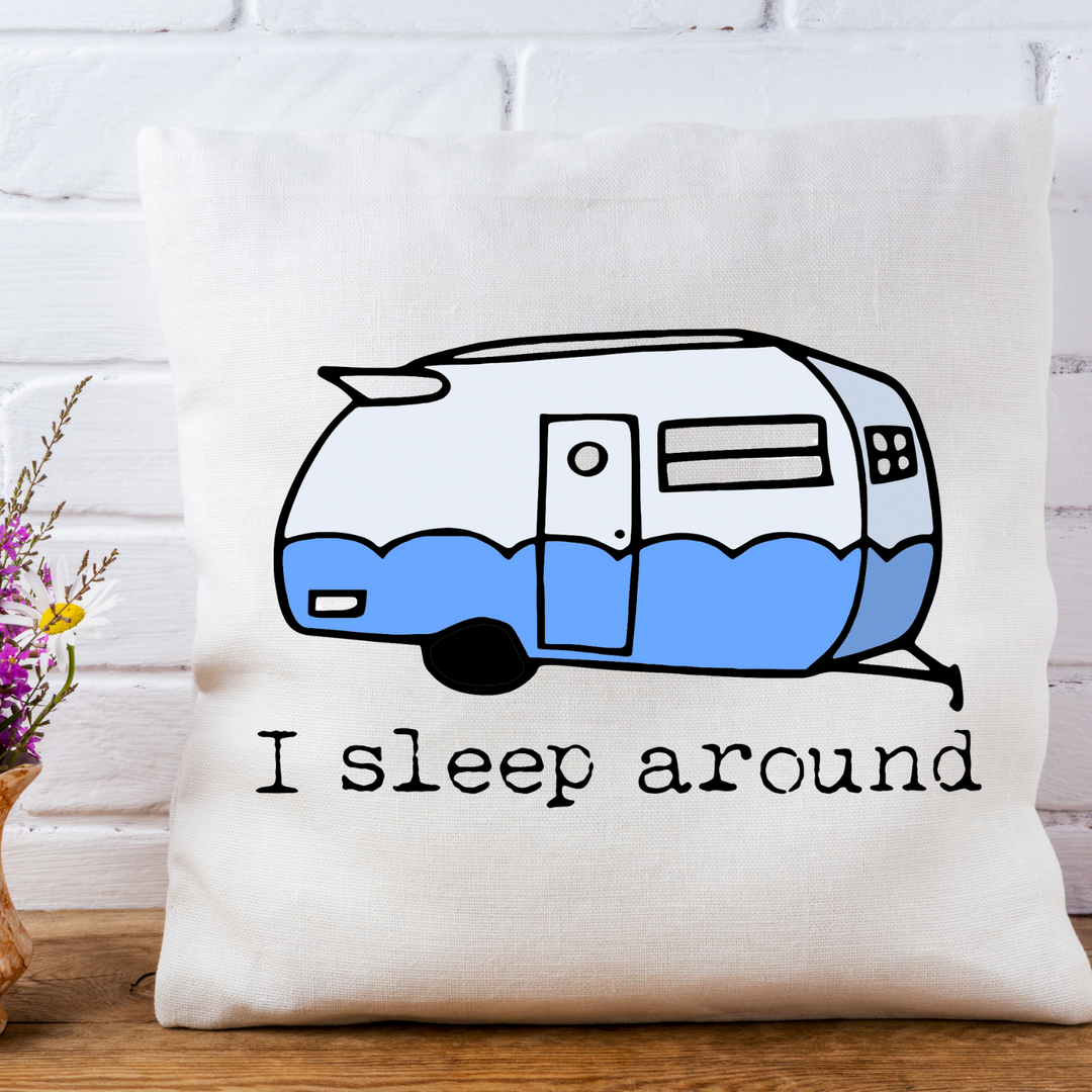 I Sleep Around Throw Pillow