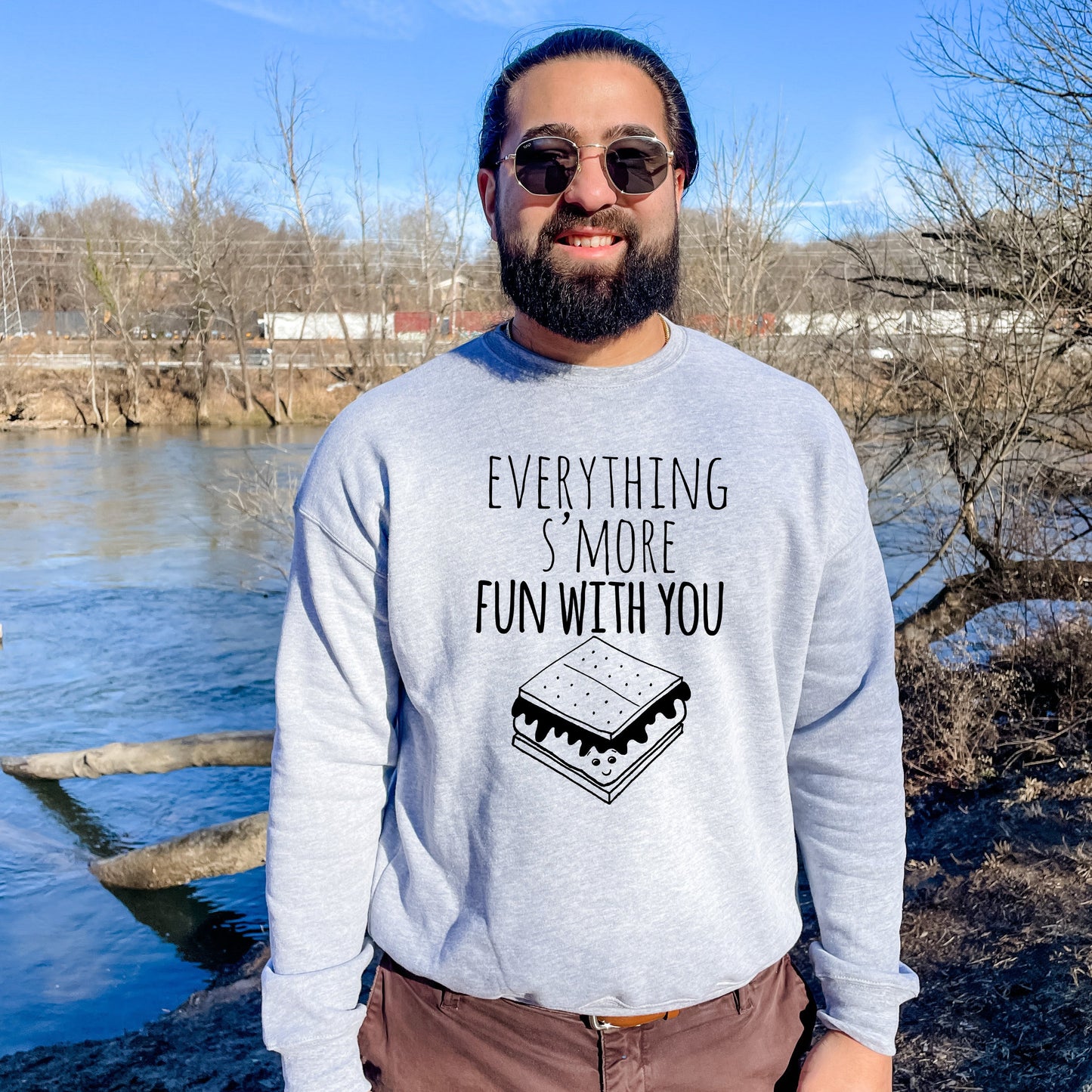 Everything S'more Fun With You - Unisex Sweatshirt - Heather Gray, Dusty Blue, Mauve, or Gold