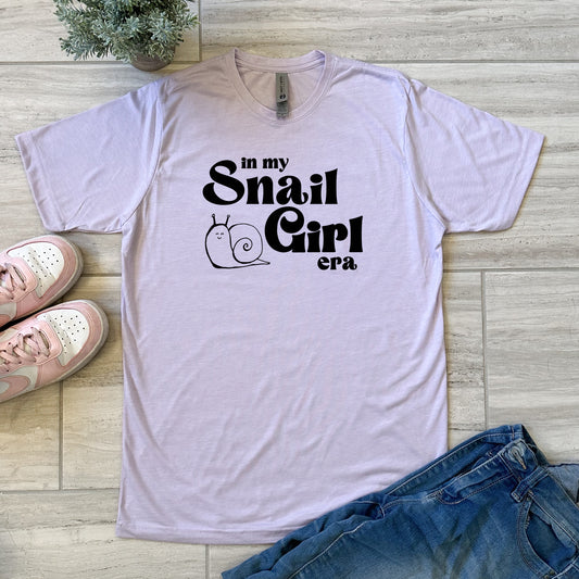 In My Snail Girl Era - Men's / Unisex Tee - Stonewash Blue, Sage, Lavender, or Heather Gray