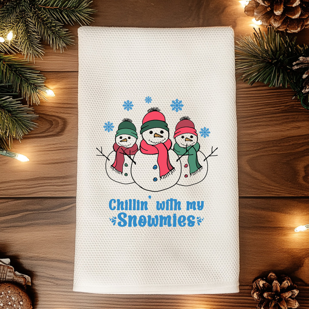 Chillin With My Snowmies - Christmas Kitchen Towel - MoonlightMakers