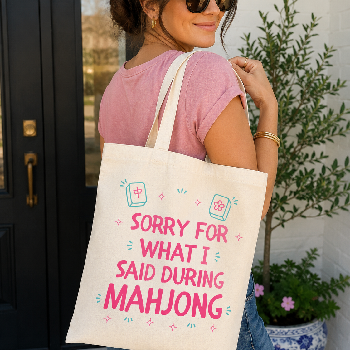 Mahjong Tote Bag | Funny Mahjong Gift | Sorry For What I Said
