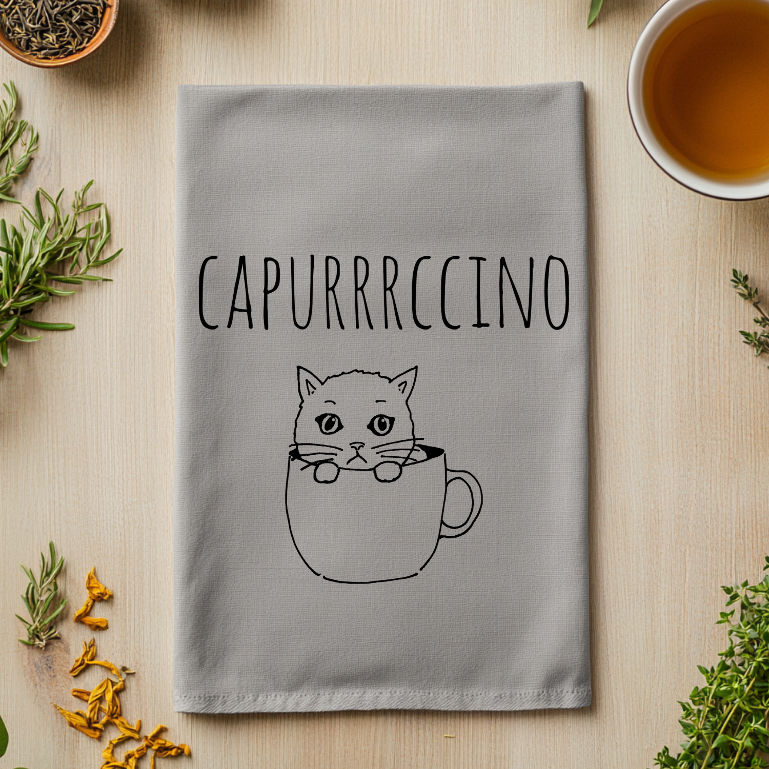 Capurrrccino Kitchen Towel