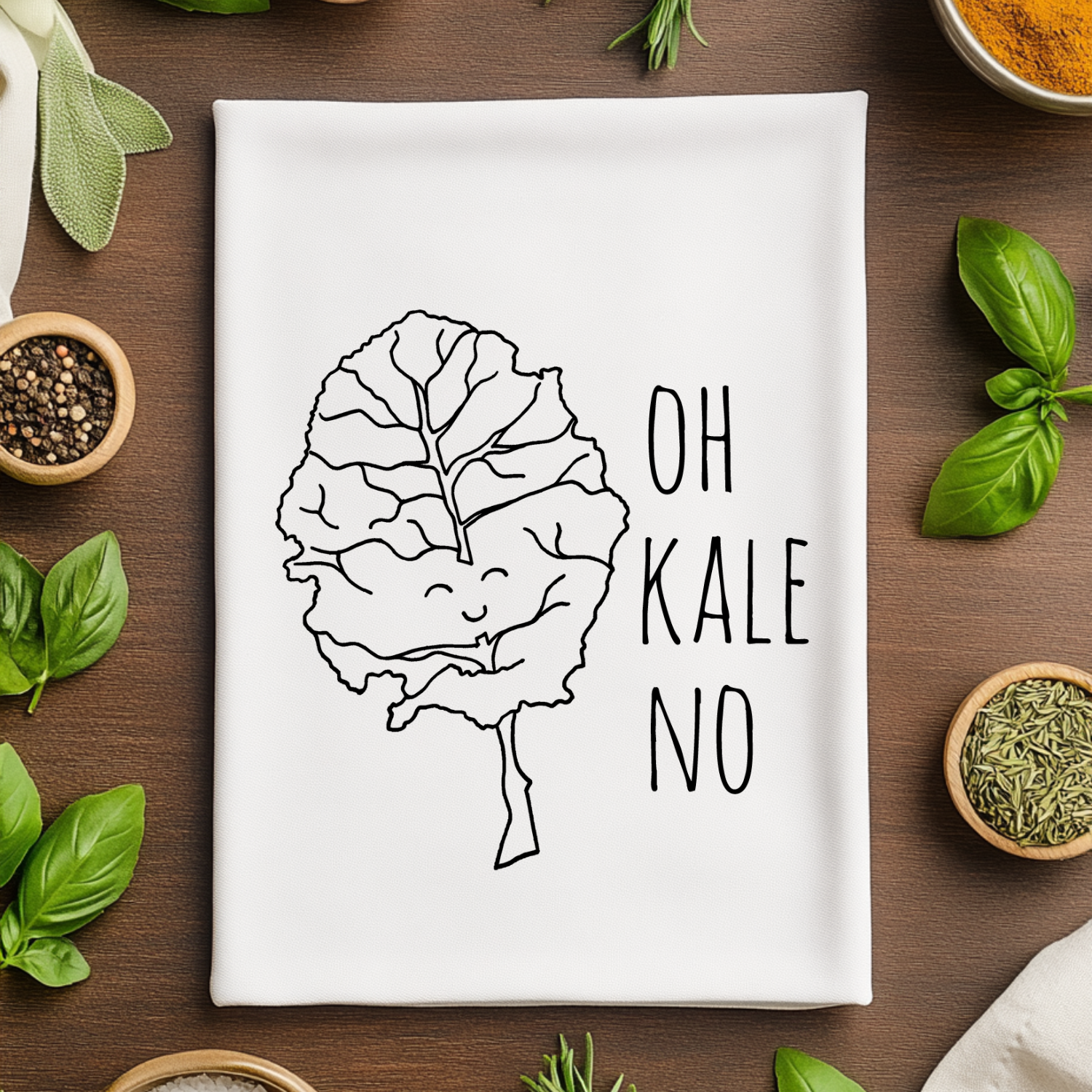 SALE (Overstock) Oh Kale No Kitchen Towel