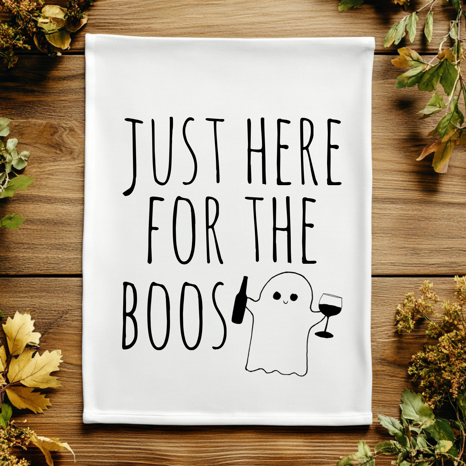 Just Here For The Boos Halloween Kitchen Towel