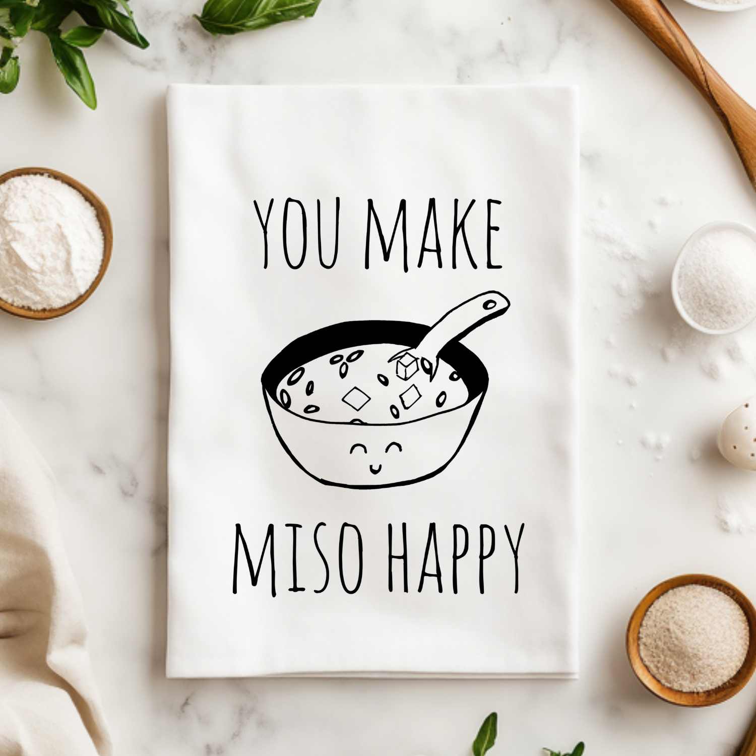 SALE (Overstock) You Make Miso Happy Kitchen Towel