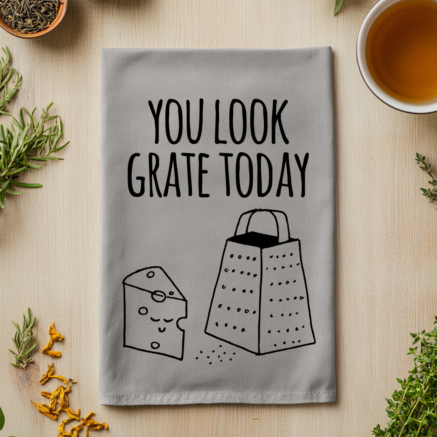 You Look Grate Today Kitchen Towel