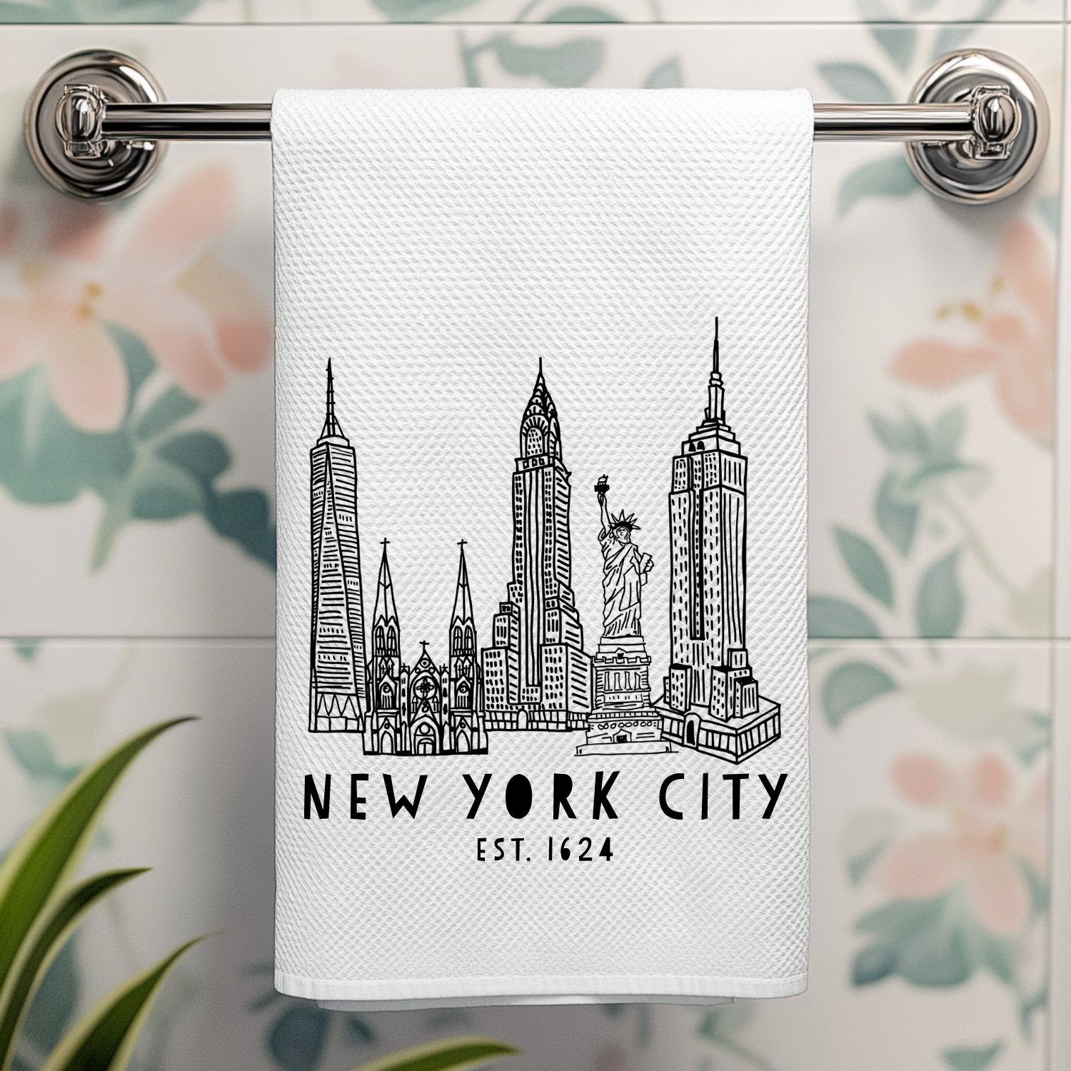 New York City Skyline (NYC) - Kitchen Towel