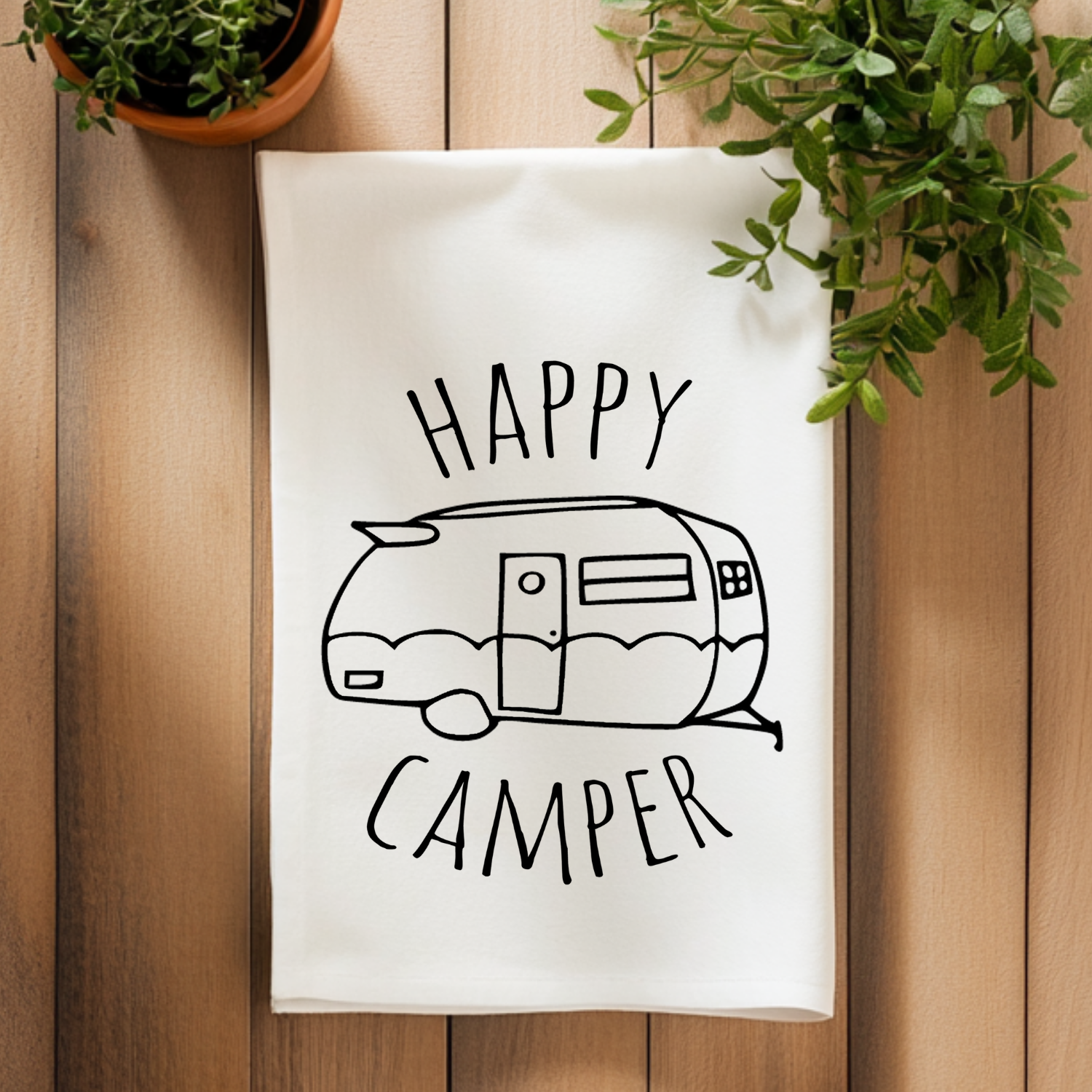 Happy Camper Kitchen Towel