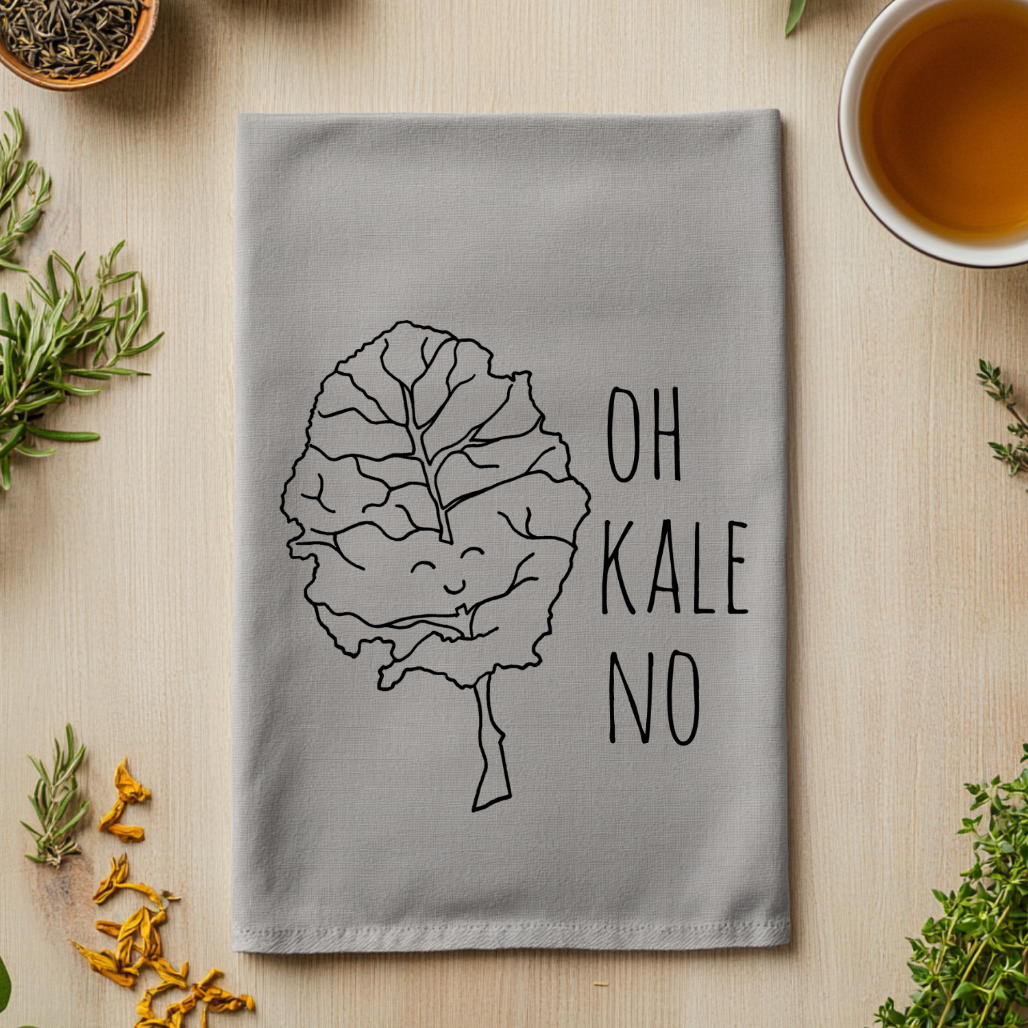 SALE (Overstock) Oh Kale No Kitchen Towel