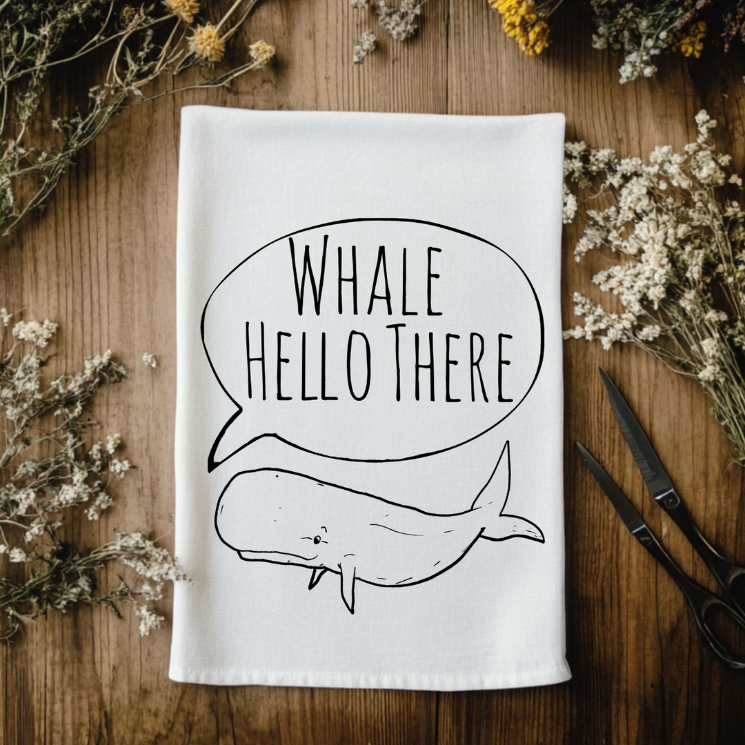 Whale Hello There Kitchen Towel - MoonlightMakers