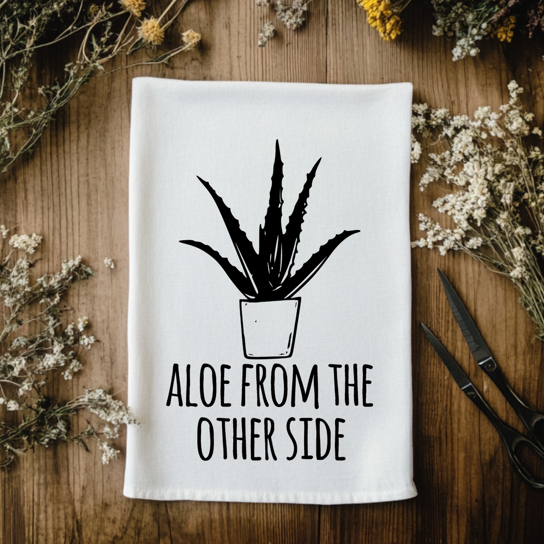 SALE (Closeout) Aloe From The Other Side Kitchen Towel - MoonlightMakers