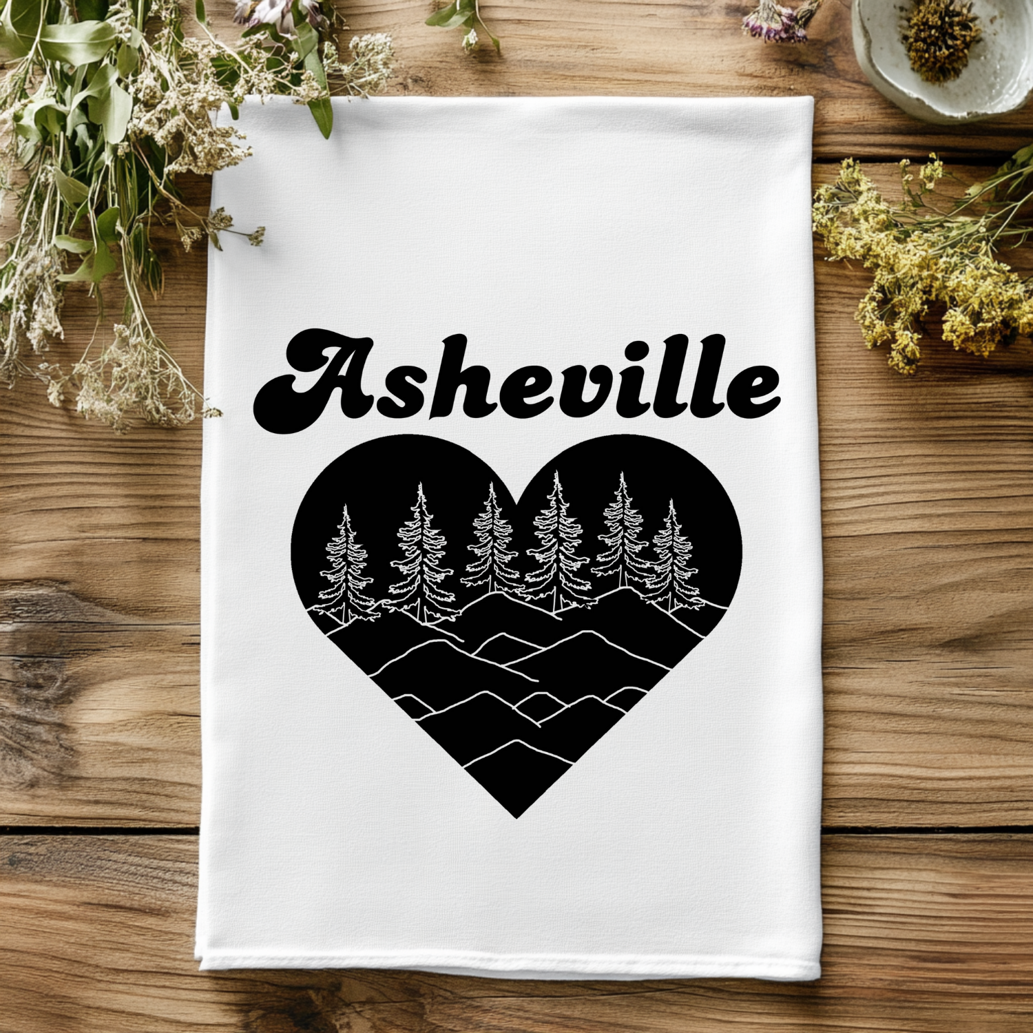 Asheville Heart Kitchen Towel
