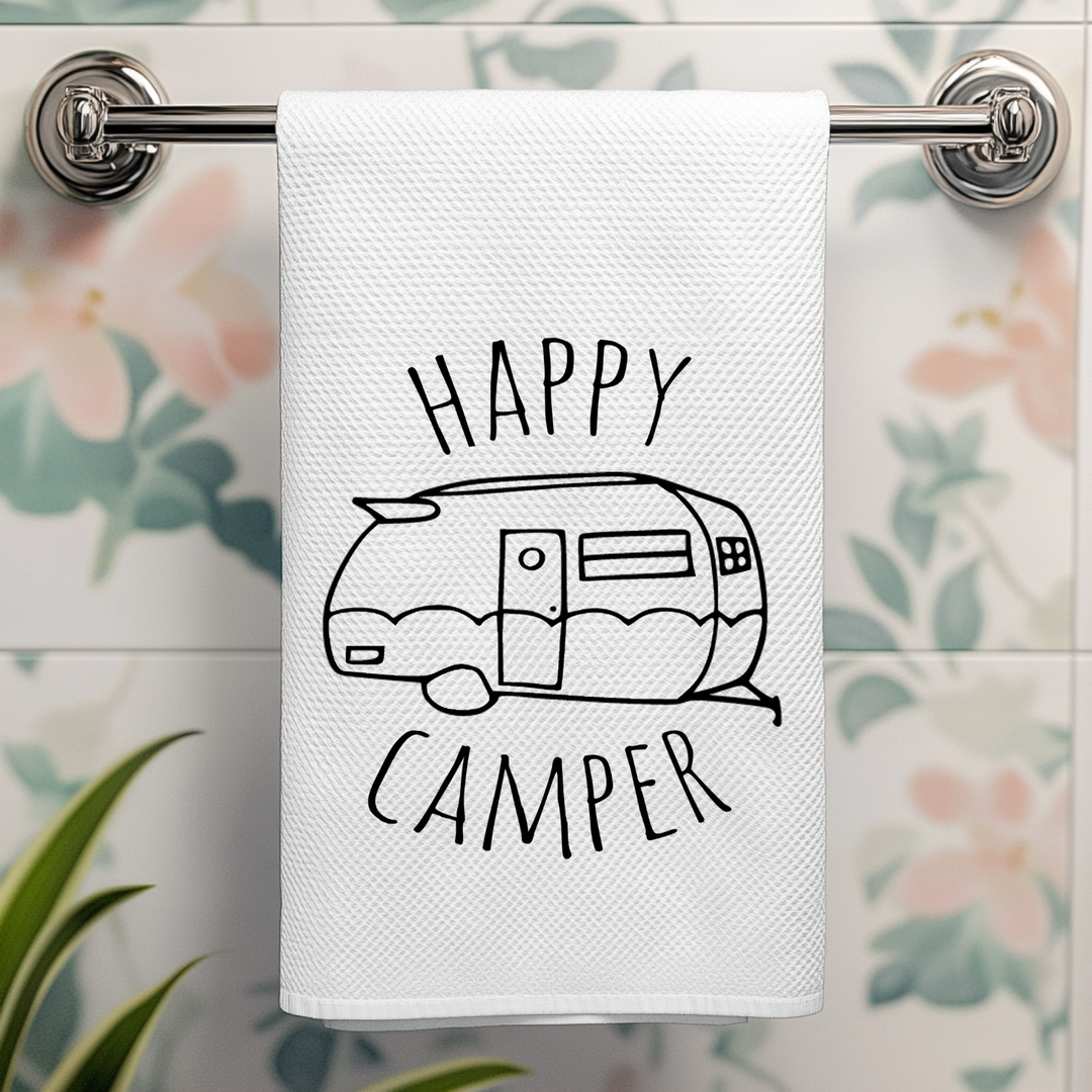 Happy Camper Kitchen Towel - MoonlightMakers