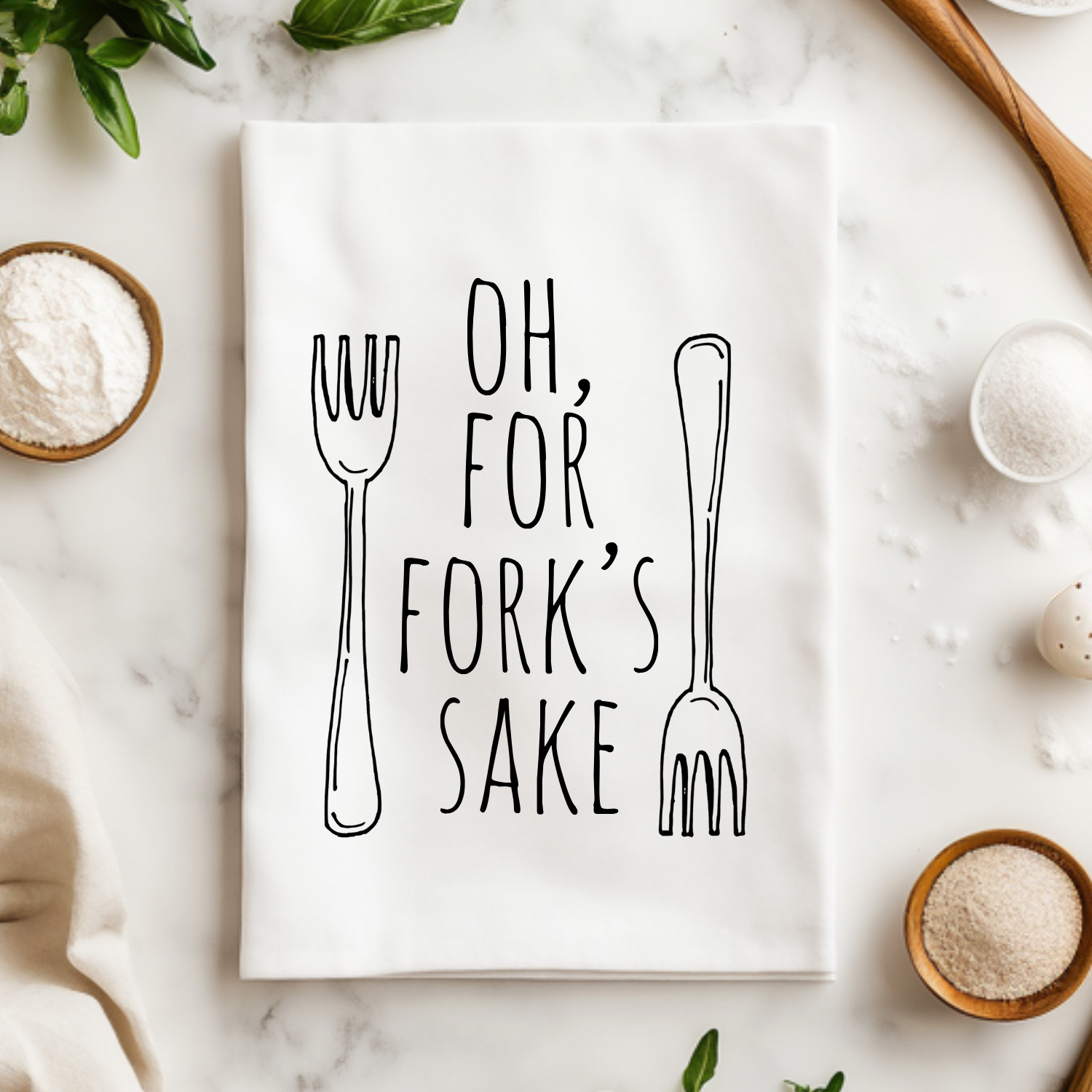 Oh For Fork's Sake Kitchen Towel