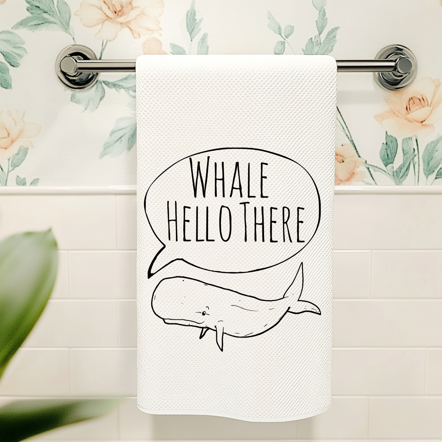 Whale Hello There Kitchen Towel