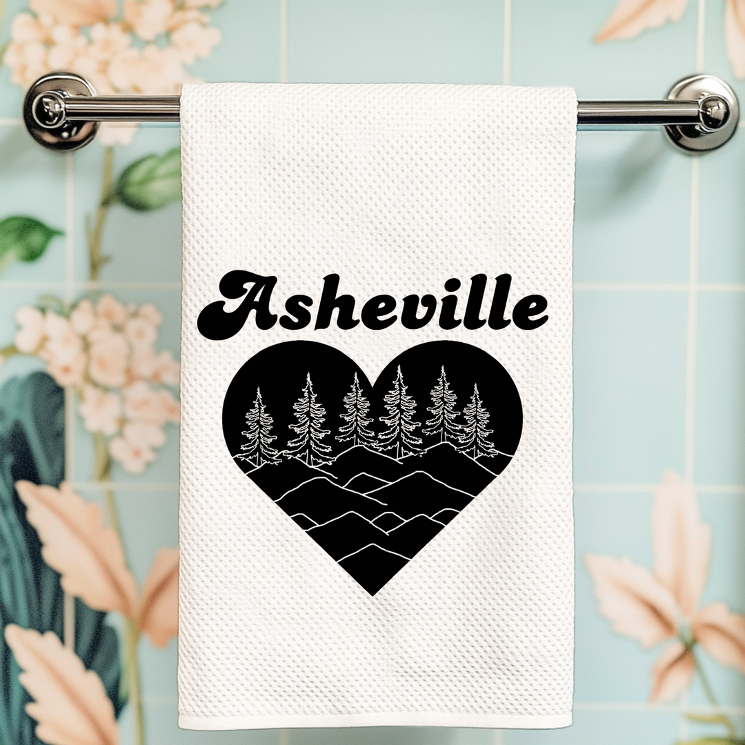 Asheville Heart Kitchen Towel - MoonlightMakers