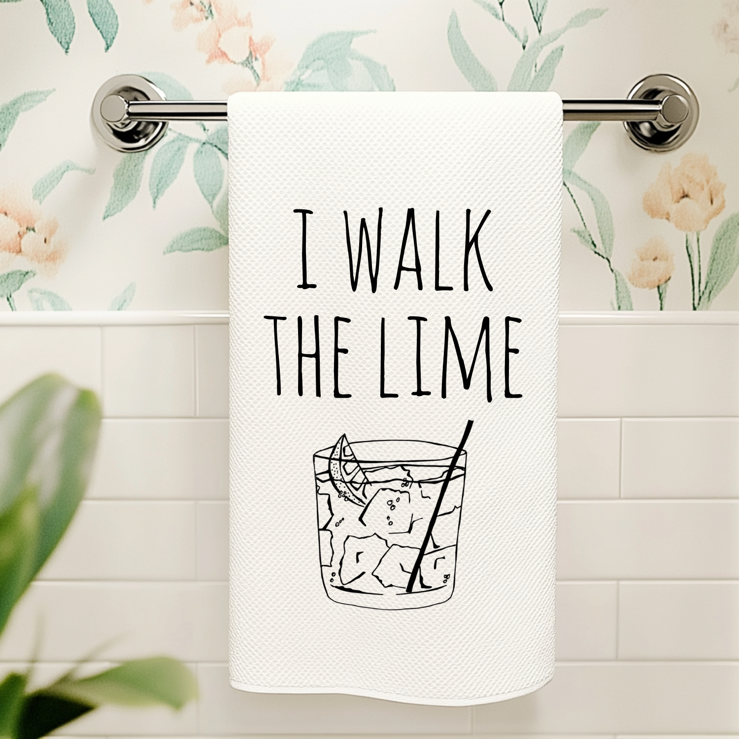 SALE (Overstock) I Walk The Lime Kitchen Towel