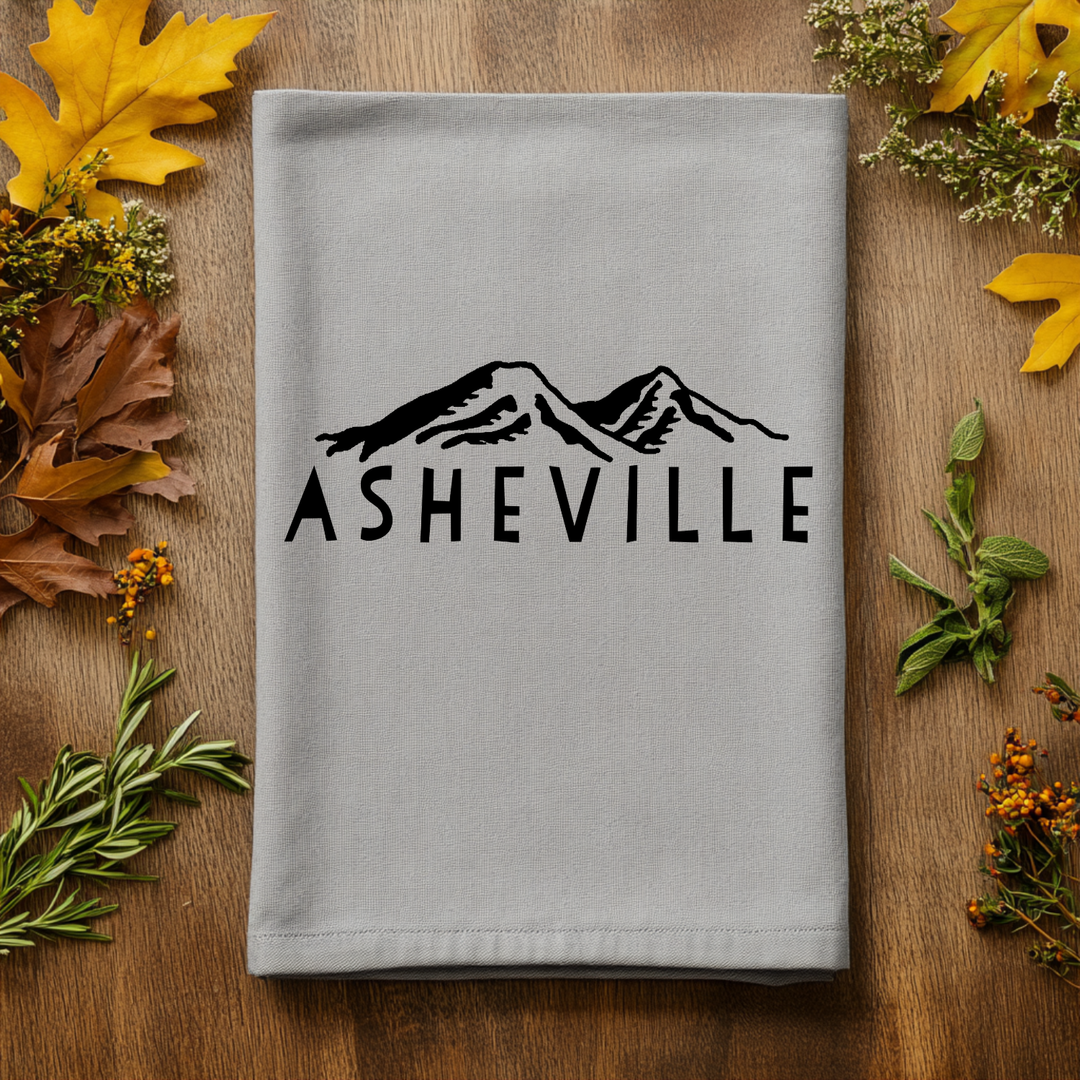 Asheville NC Mountains Kitchen Towel - MoonlightMakers
