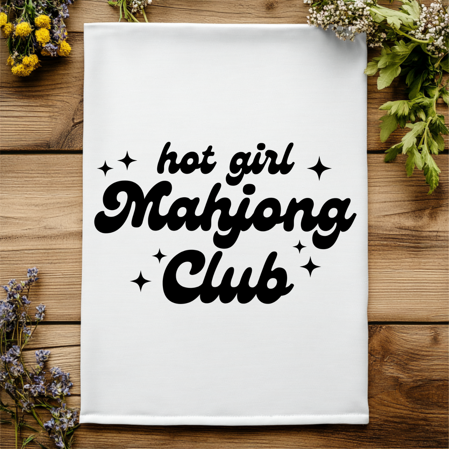 Hot Girl Mahjong Club Kitchen Towel