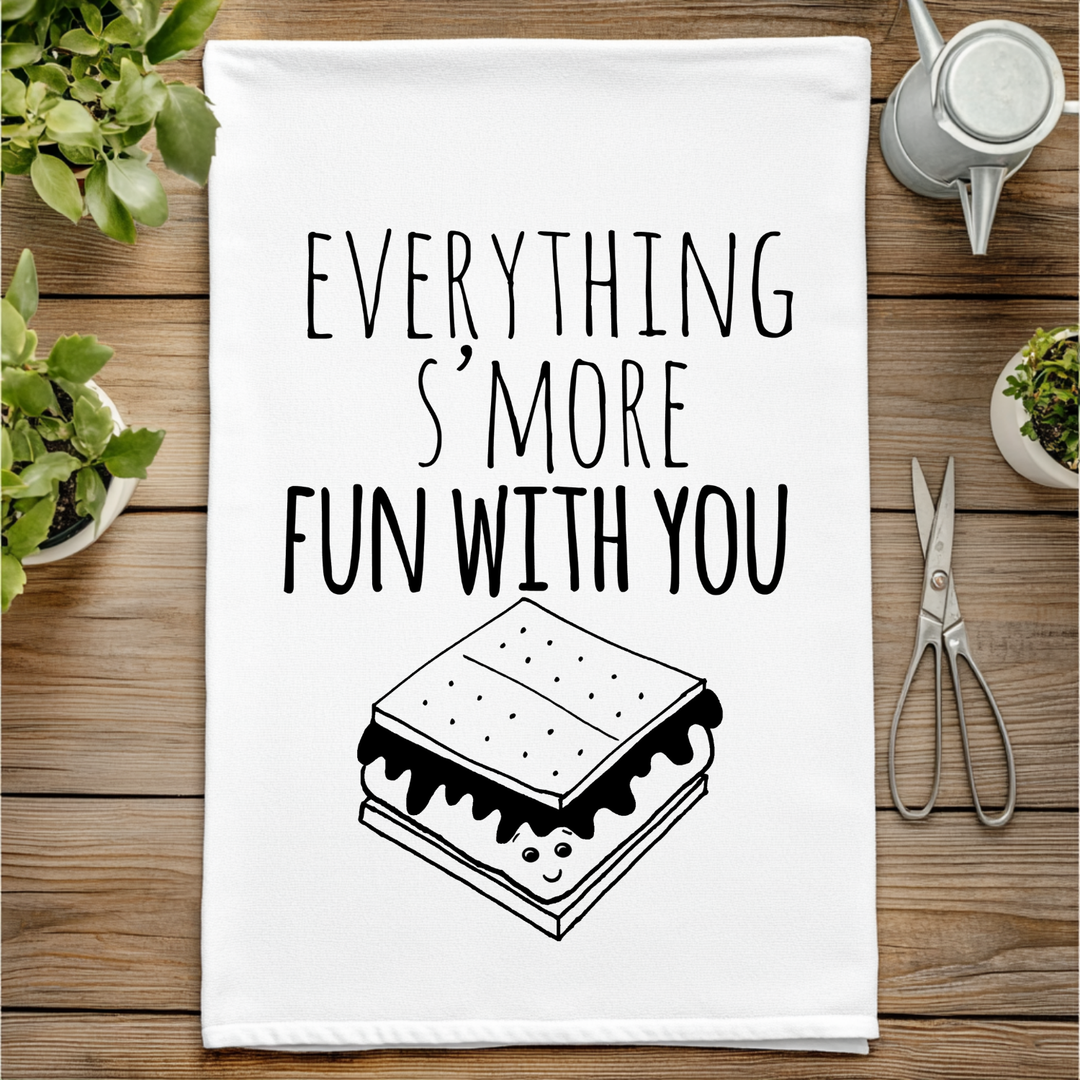 Everything's S'more Fun With You Kitchen Towel - MoonlightMakers