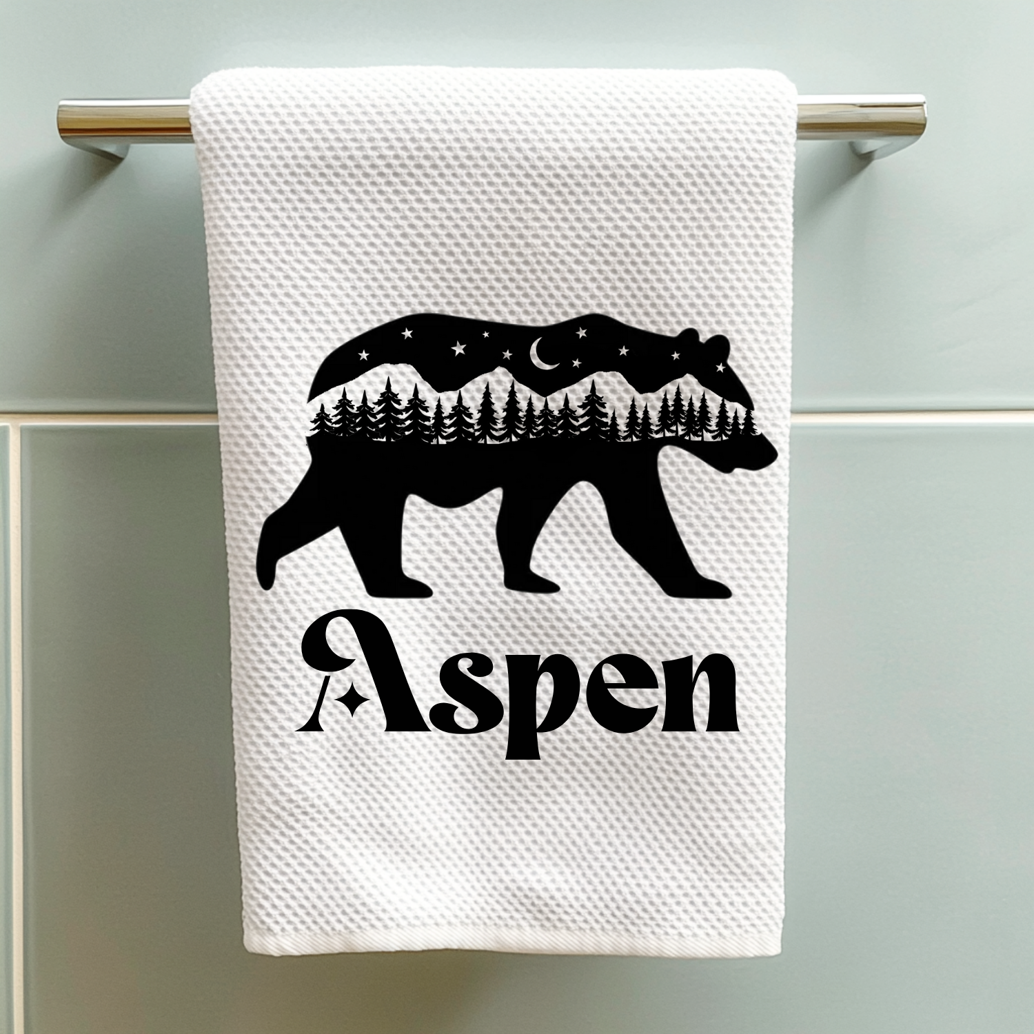 Custom / Personalized / Your City Bear Kitchen Towel