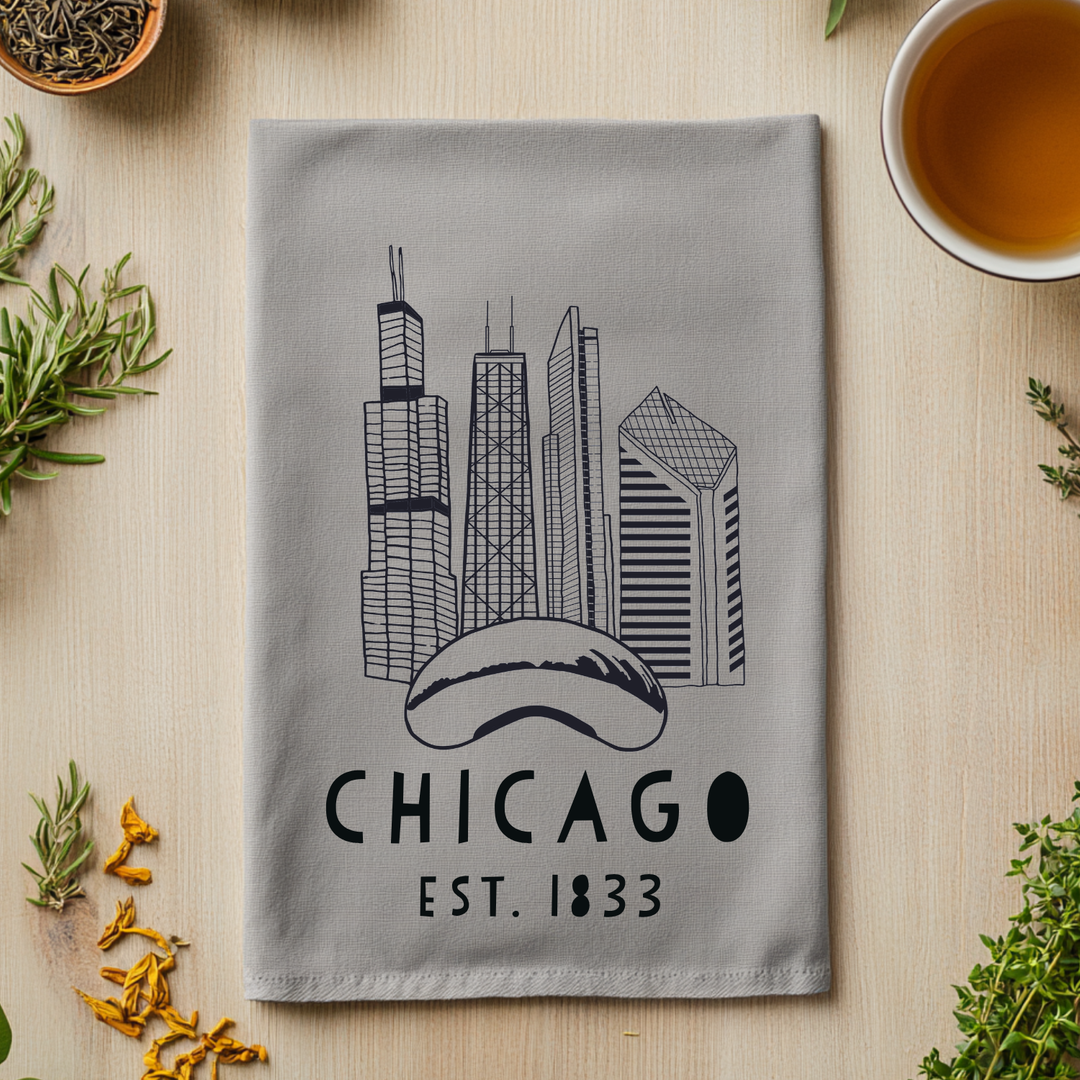 Chicago Skyline - Kitchen Towel