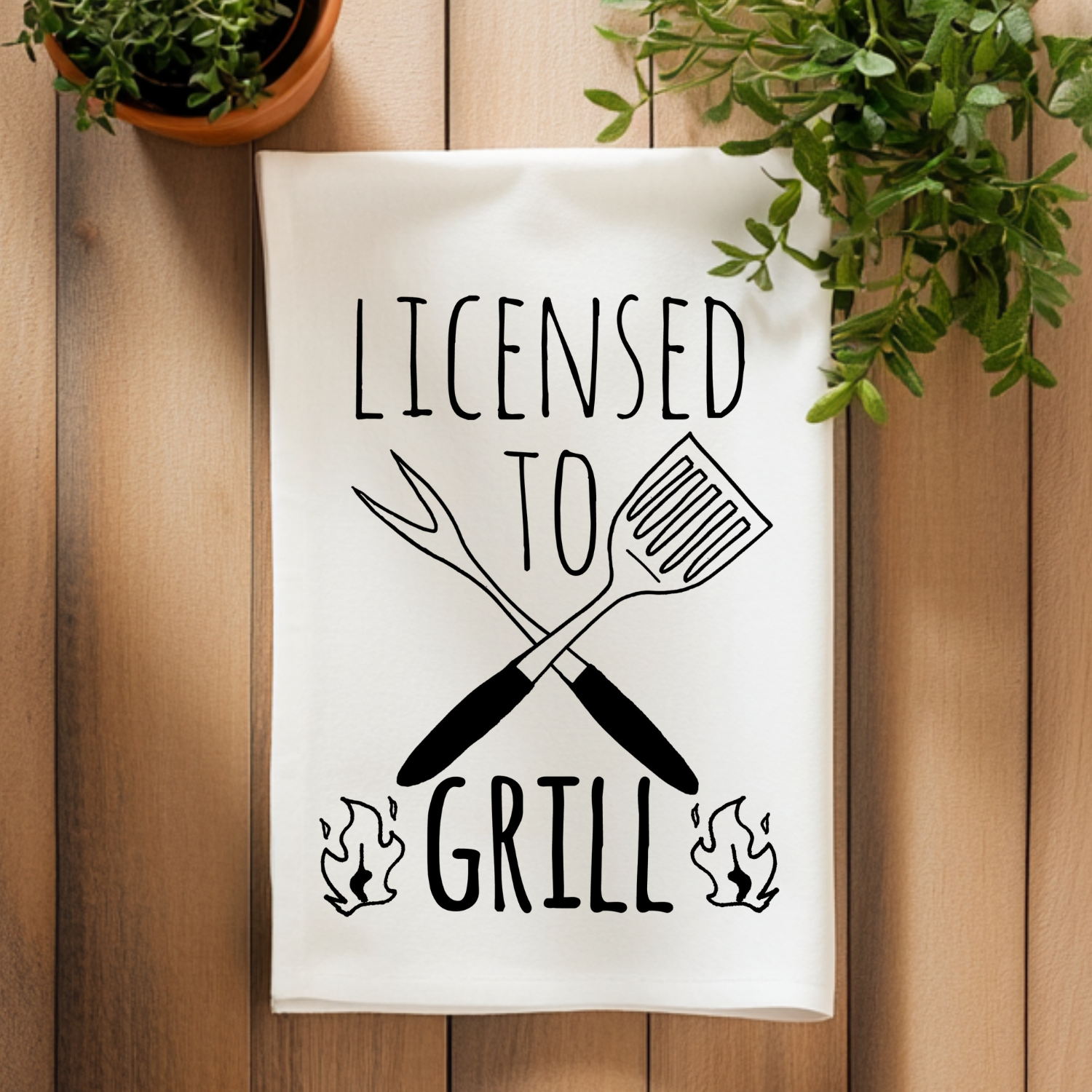 Licensed to Grill Kitchen Towel