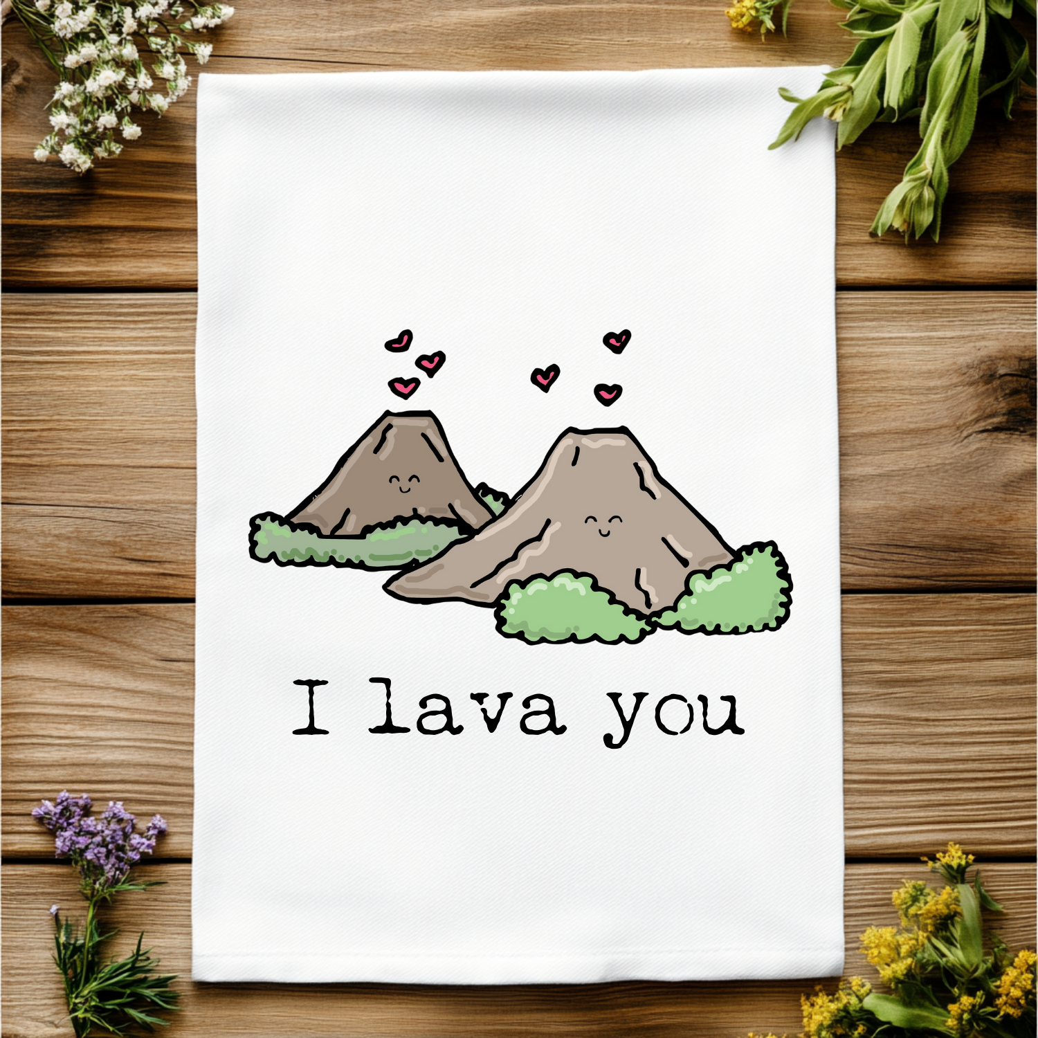 Full Color Kitchen Towel - I Lava You