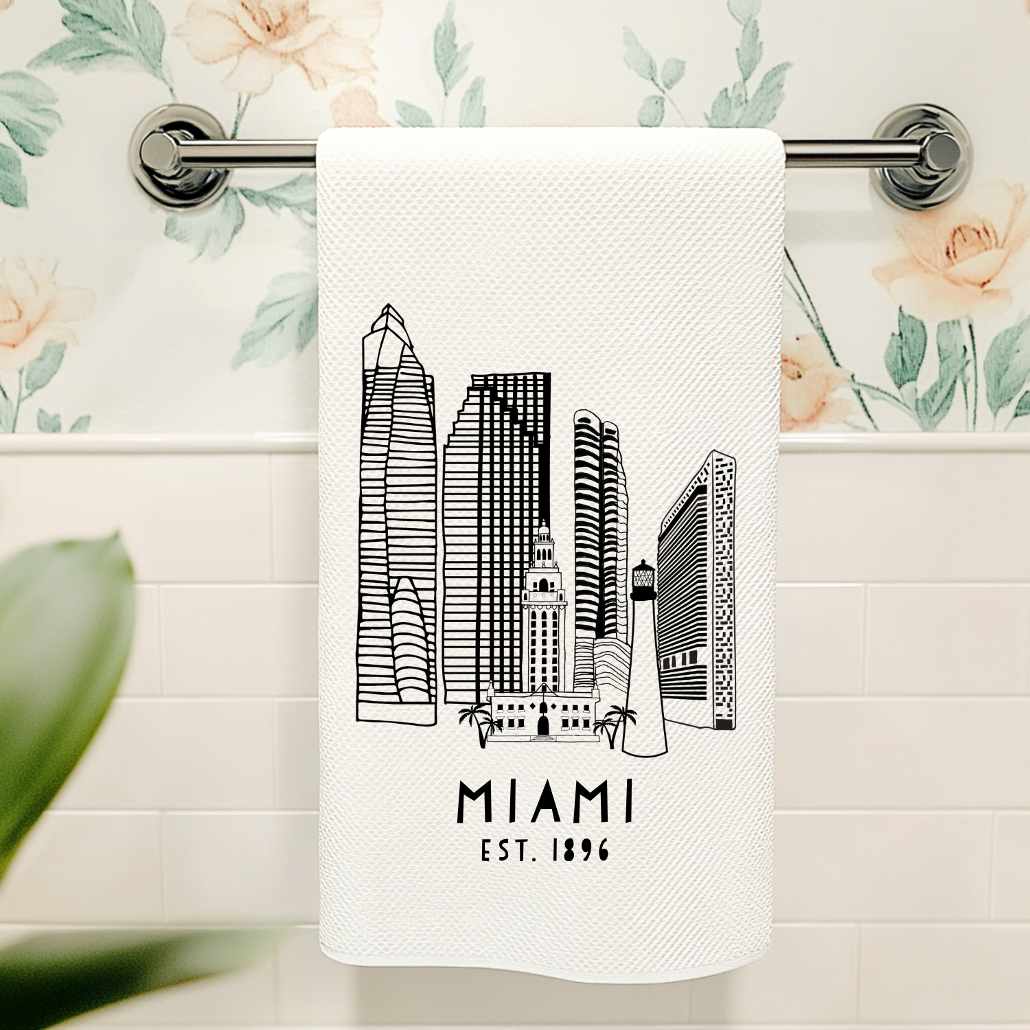 Miami Skyline - Kitchen Towel
