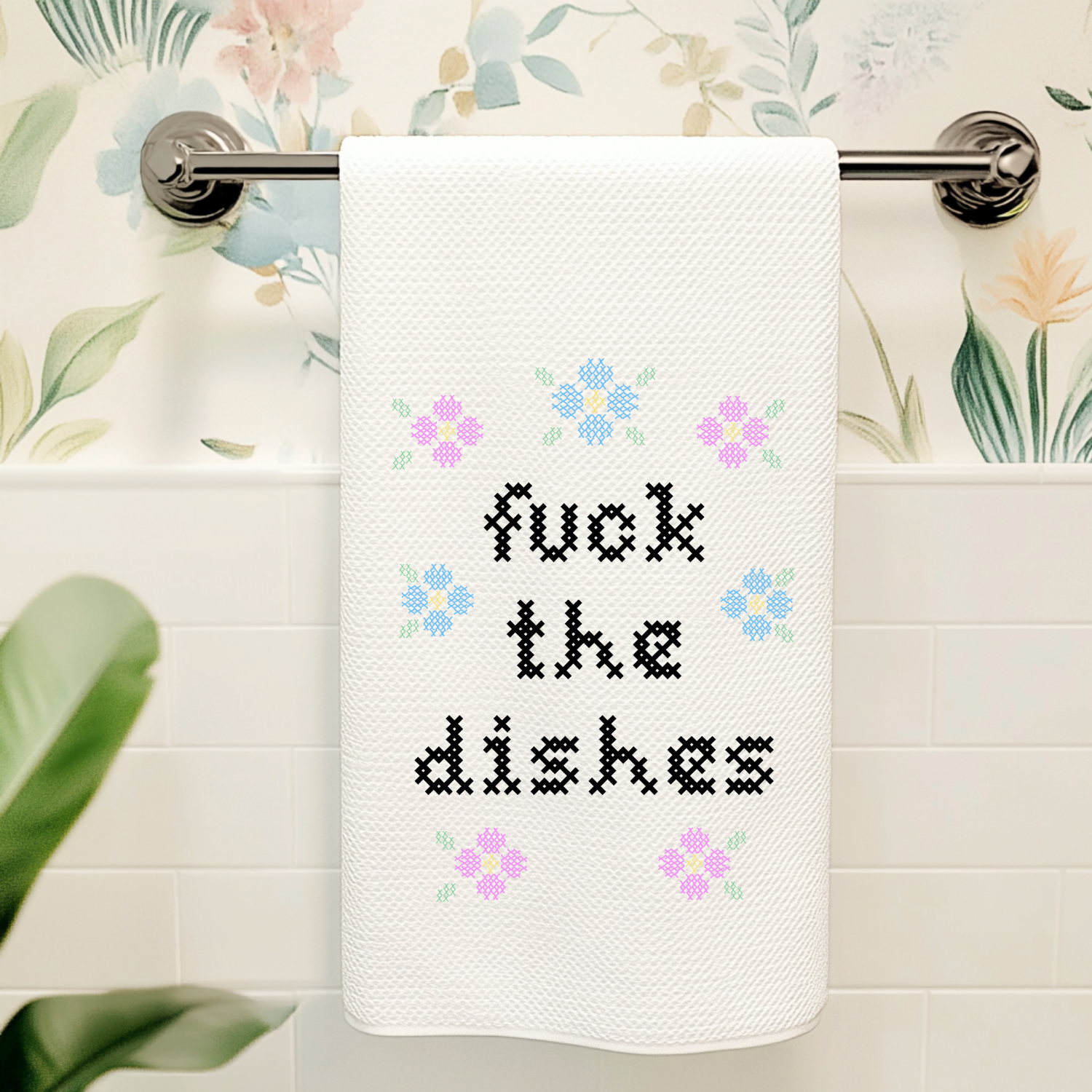 Full Color Kitchen Towels - Fuck The Dishes