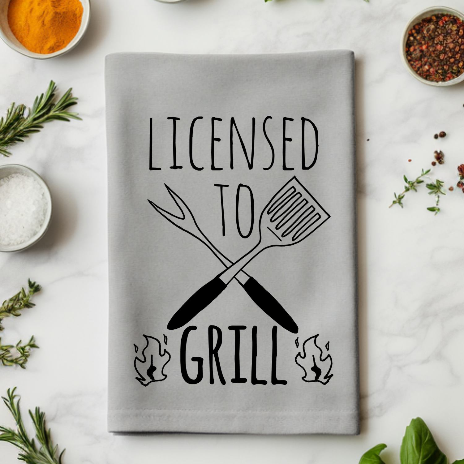 Licensed to Grill Kitchen Towel