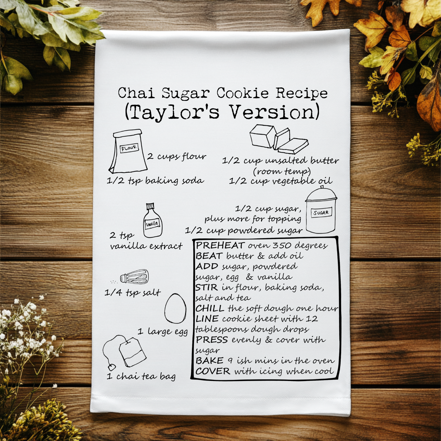 Chai Sugar Cookies (Taylor's Version) - Kitchen Towel