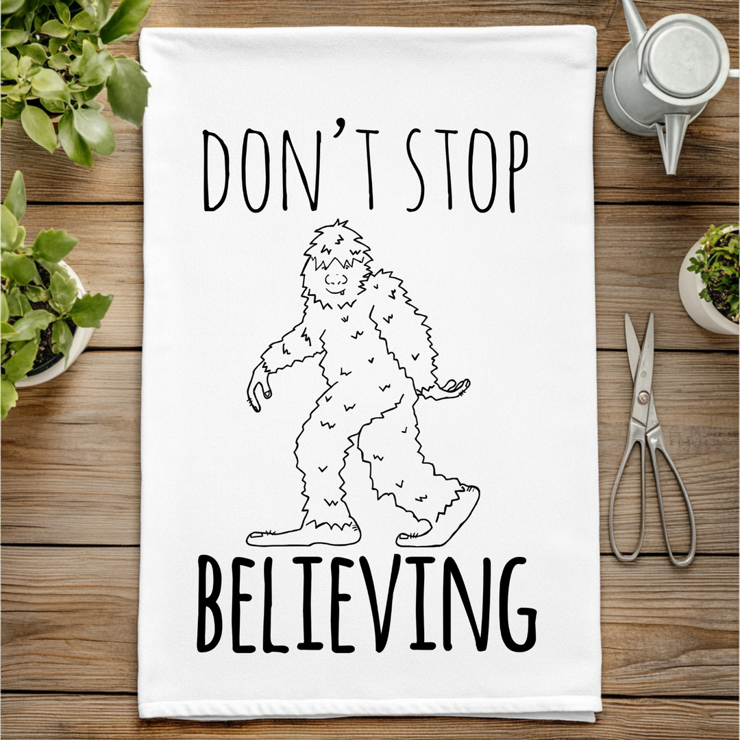 Don't Stop Believing Kitchen Towel - MoonlightMakers