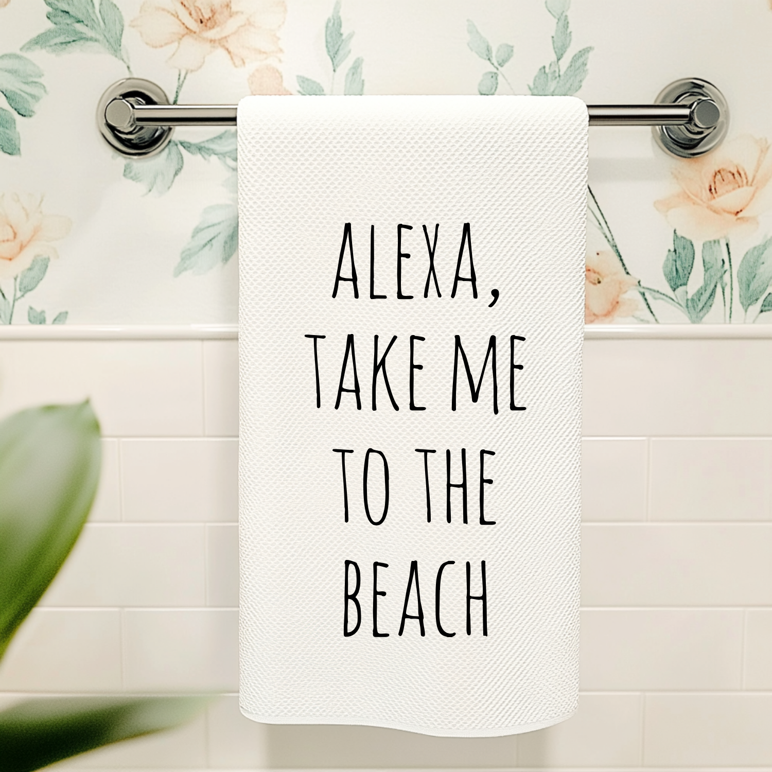 Alexa Take Me To The Beach Kitchen Towel