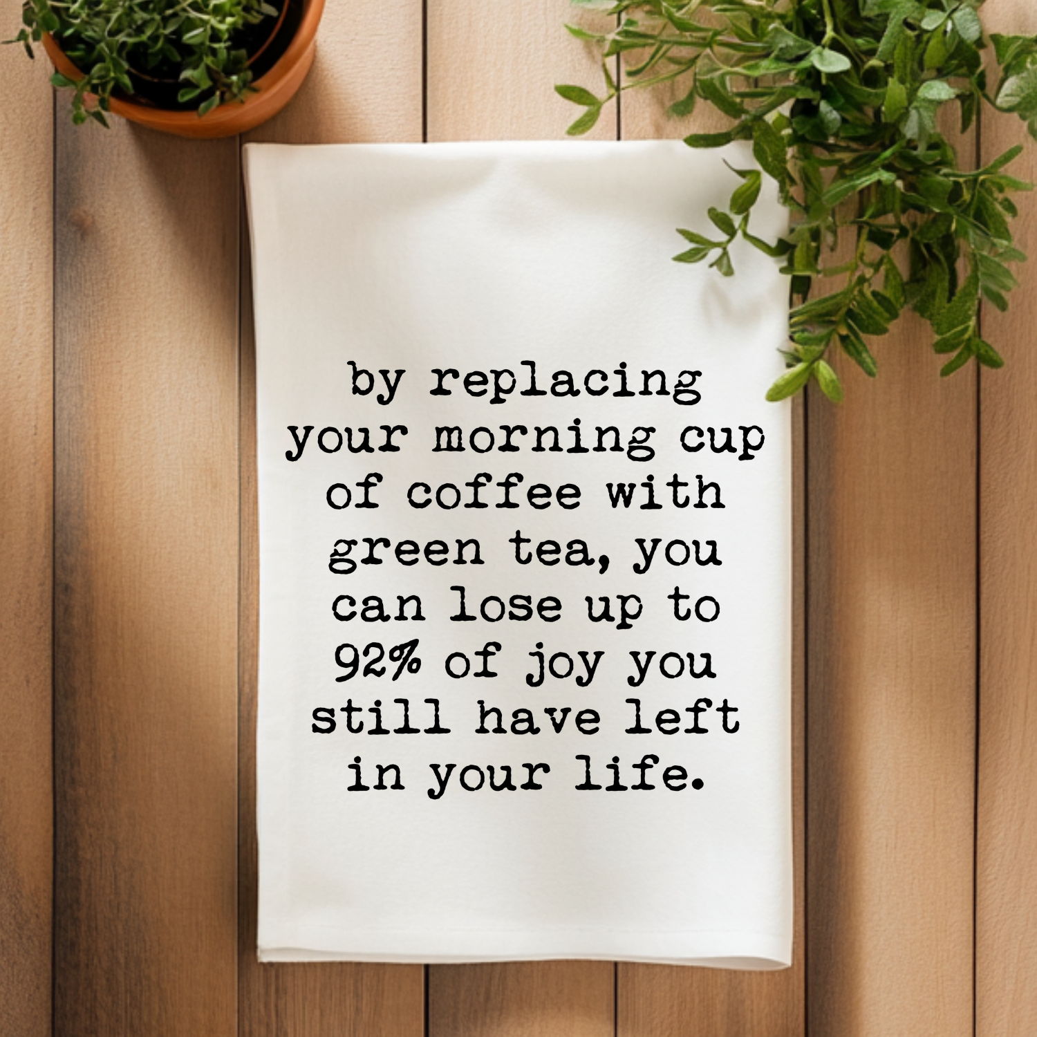 Replacing Coffee With Green Tea Kitchen Towel