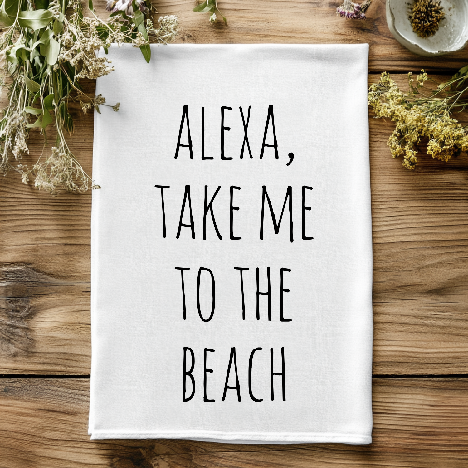 Alexa Take Me To The Beach Kitchen Towel - MoonlightMakers