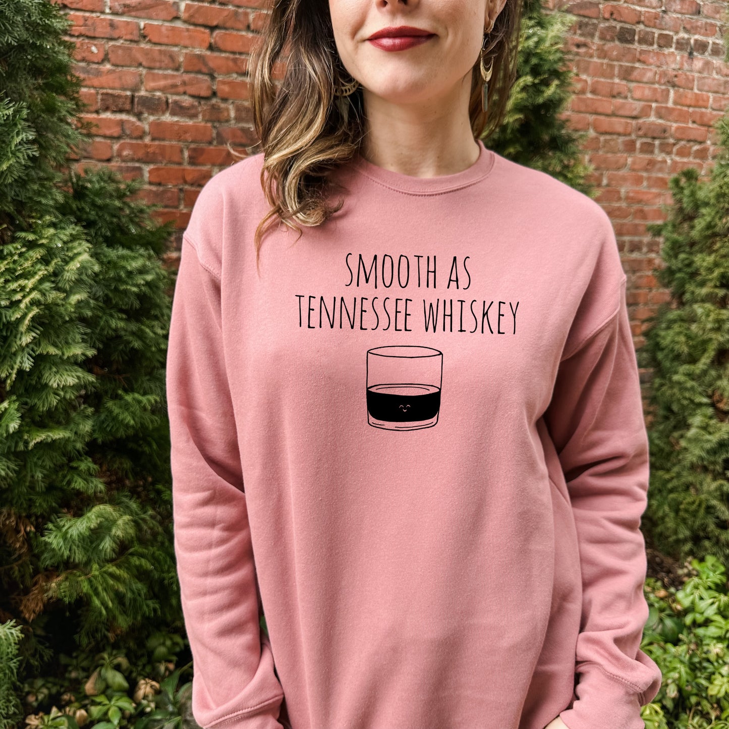 Smooth as Tennessee Whiskey - Unisex Sweatshirt - Heather Gray, Dusty Blue, Mauve, or Gold