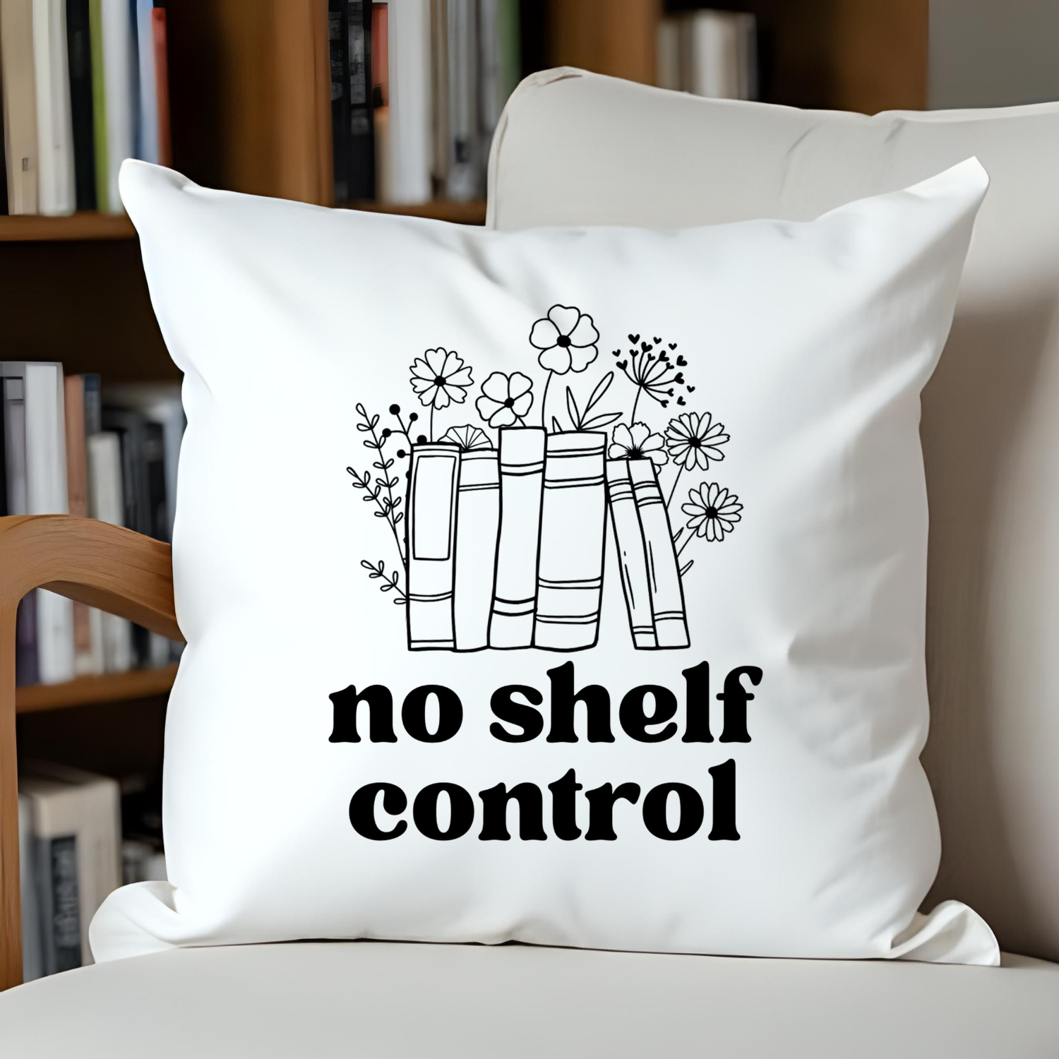 No Shelf Control Throw Pillow