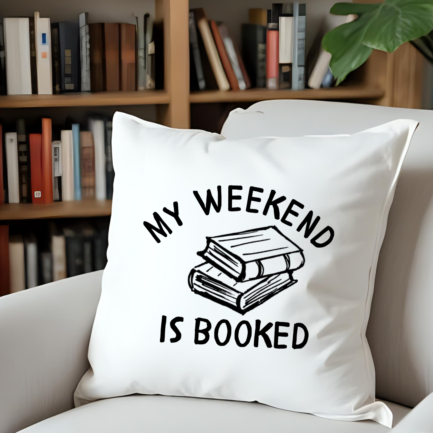 My Weekend Is Booked Throw Pillow