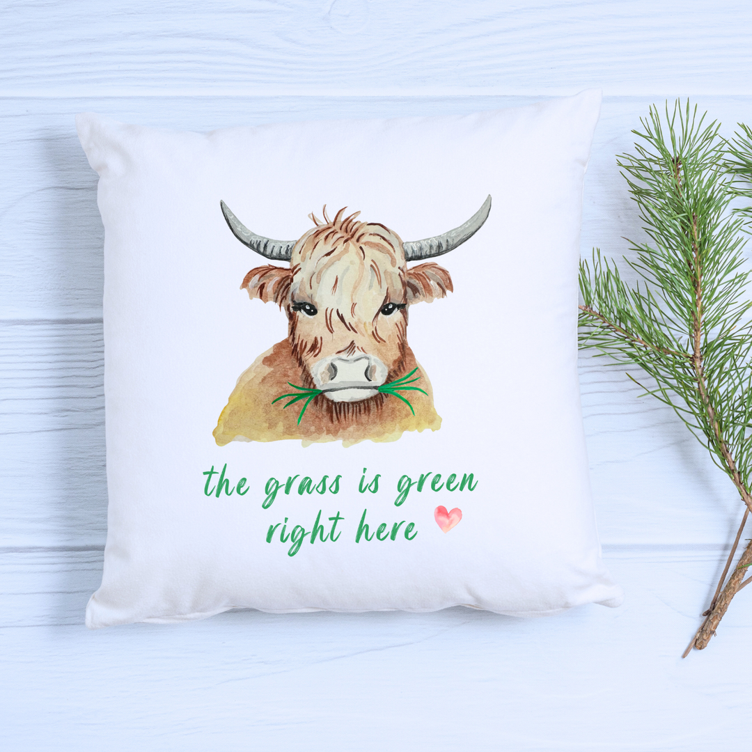 The Grass Is Green Right Here Throw Pillow