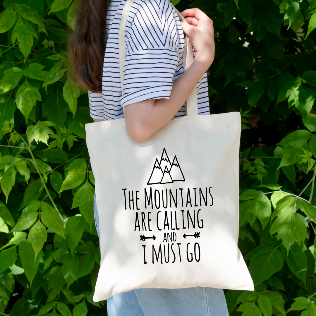 The Mountains are Calling and I Must Go - Tote Bag - MoonlightMakers