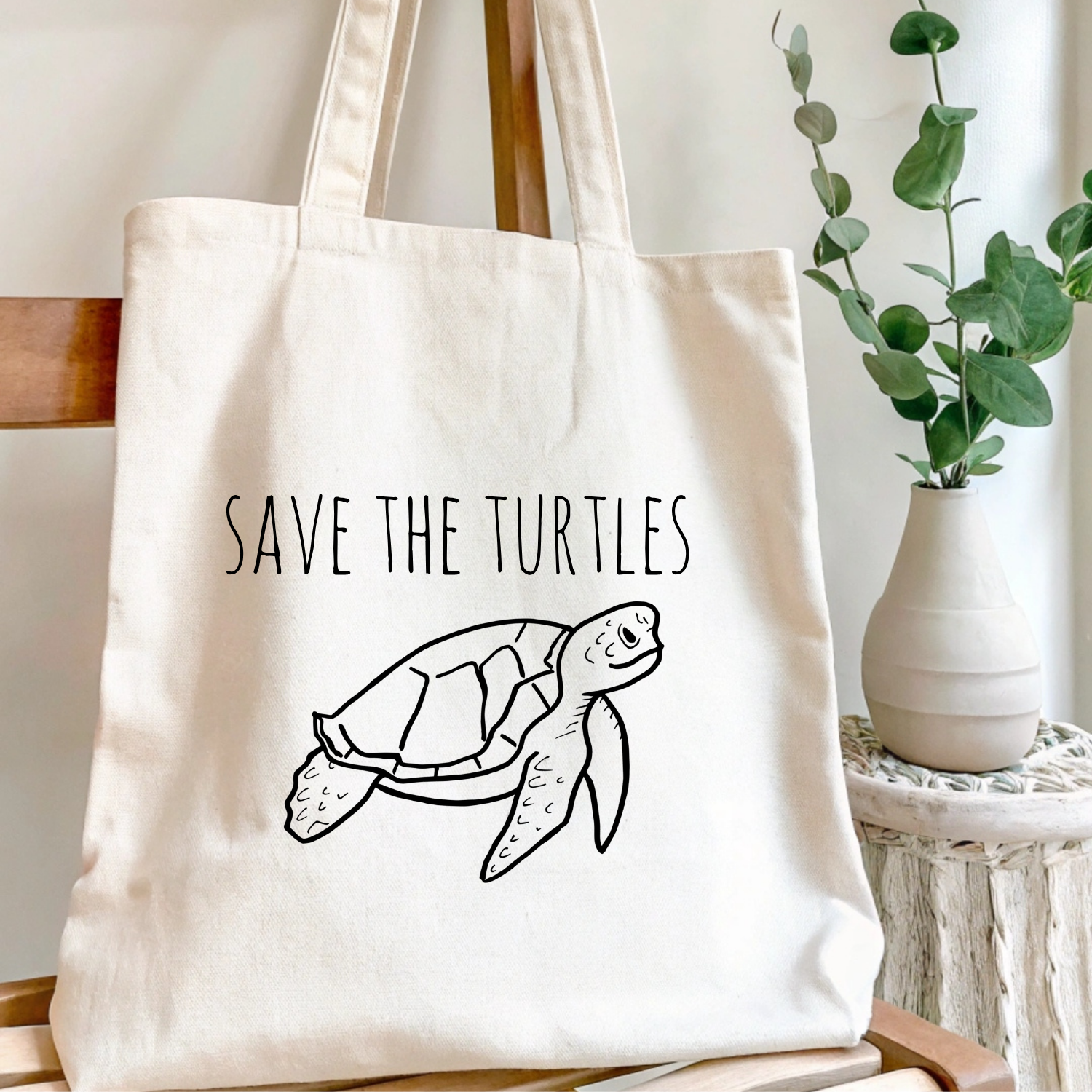 Save The Turtles - Tote Bag