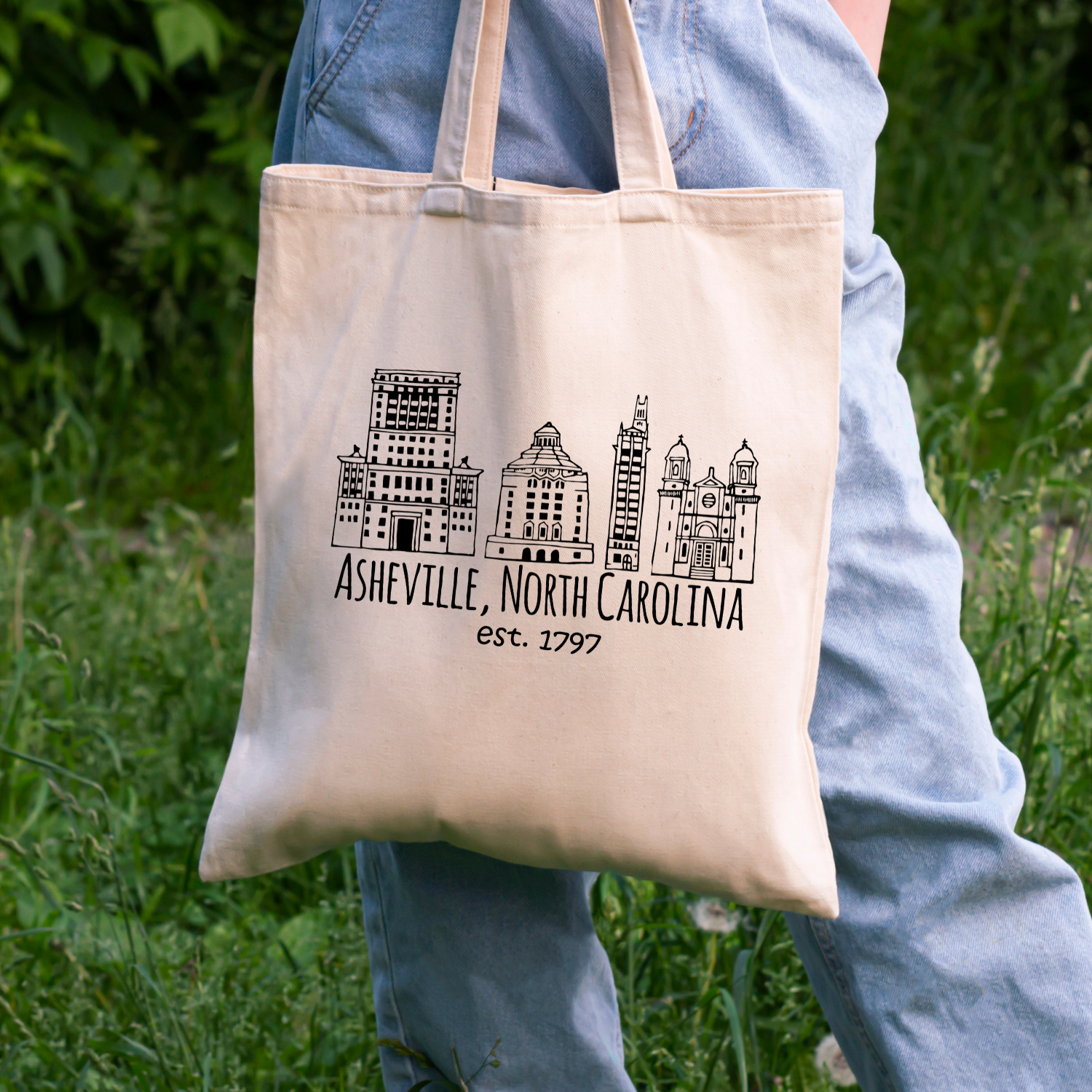 Downtown Historic Asheville, North Carolina - Tote Bag