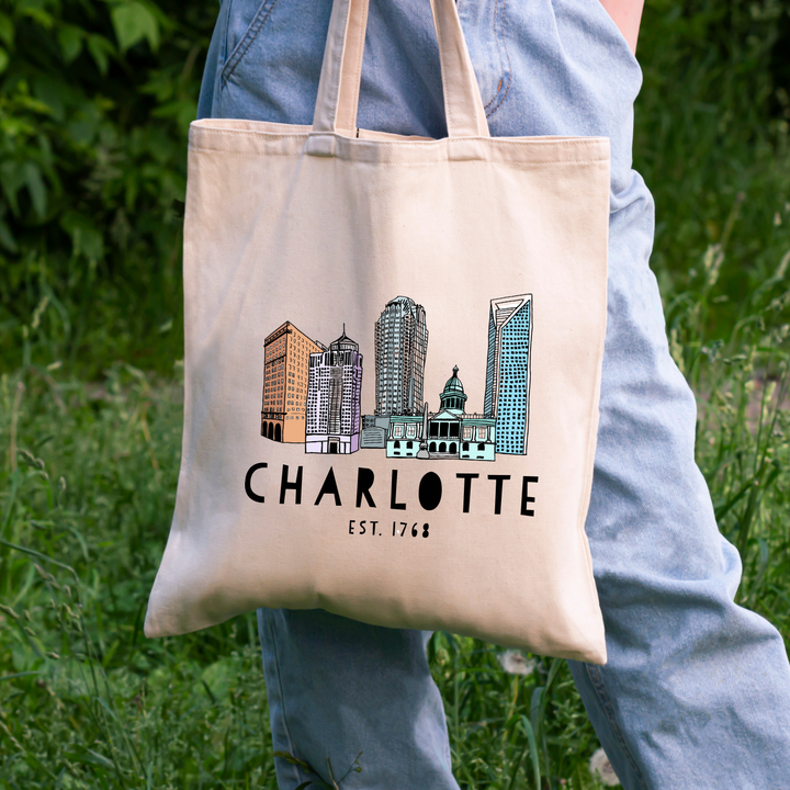 Downtown Historic Charlotte, NC - Full Color Tote