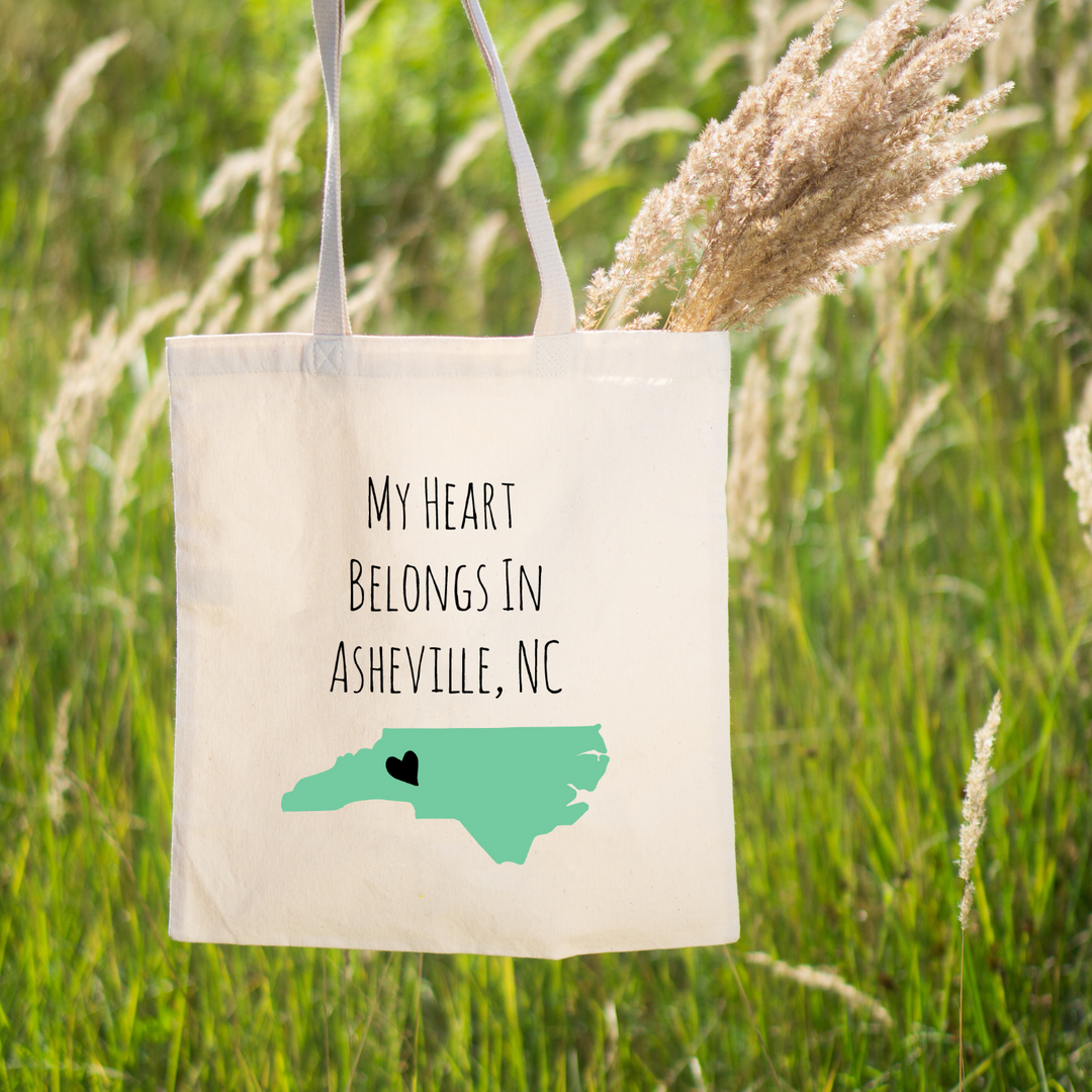 My Heart Belongs In Asheville, NC - Full Color Tote